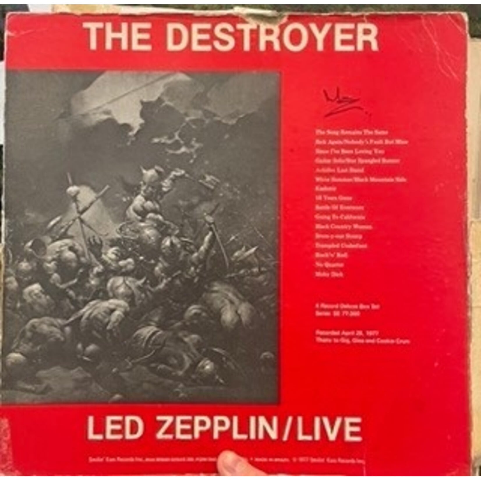 [Kollectible Vinyl] Led Zeppelin: The Destroyer Live 1977 (1977, Brazil, 4LP, VG) [SMILIN' EAR]