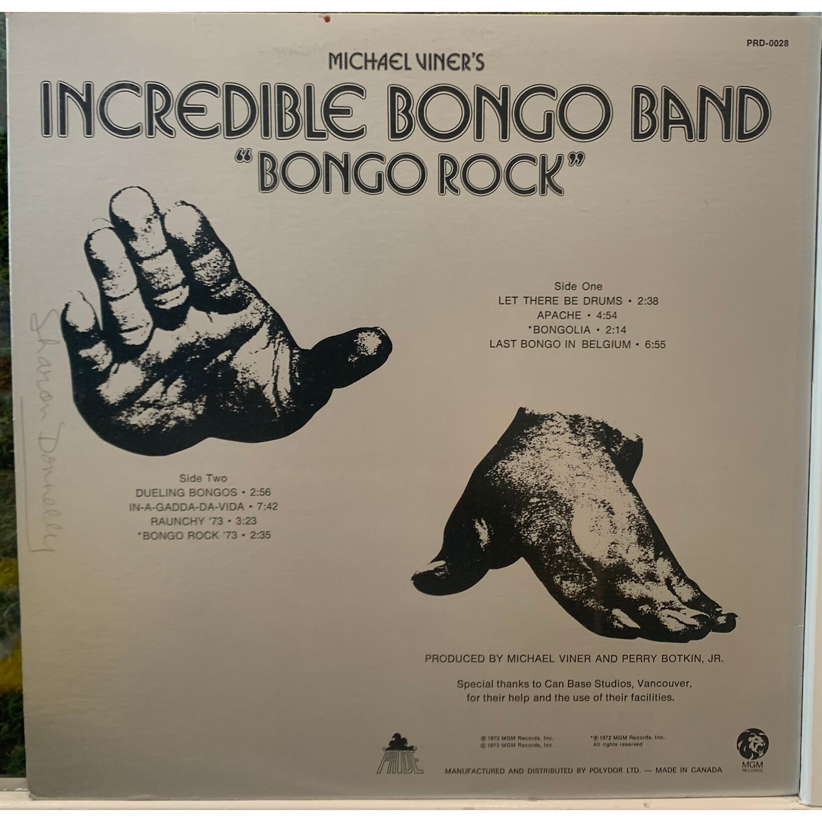 [Kollectible Vinyl] Michael Viner's Incredible Bongo Band: Bongo Rock (1973, Canada, Funk Samples, Disc VG+) [PRIDE]
