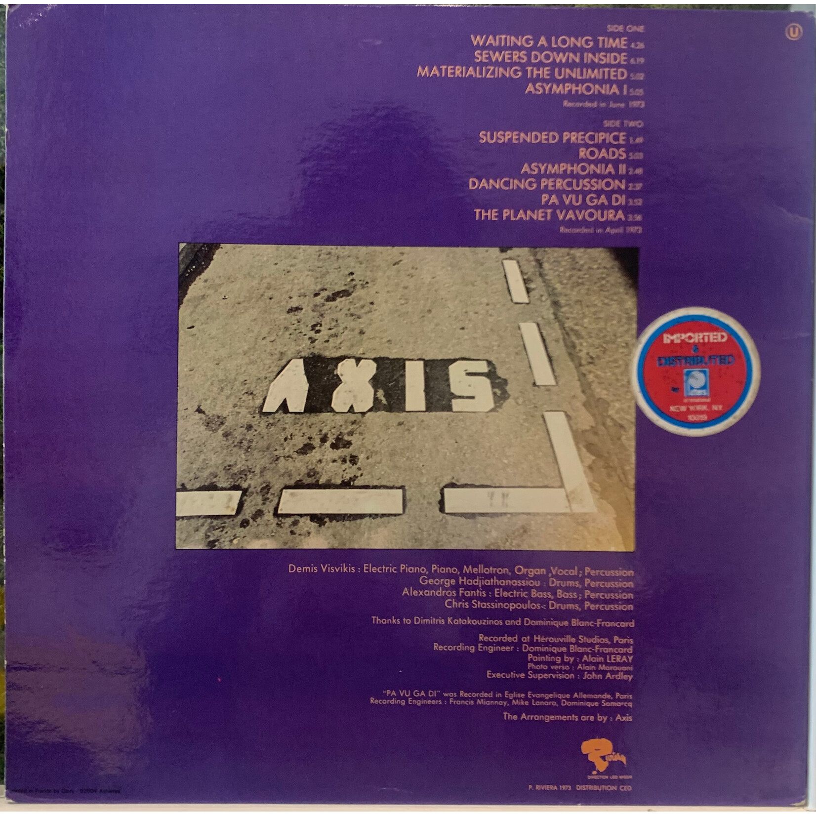 [Kollectible Vinyl] Axis: Self - titled (1973, FRANCE, VG+) [RIVIERA]