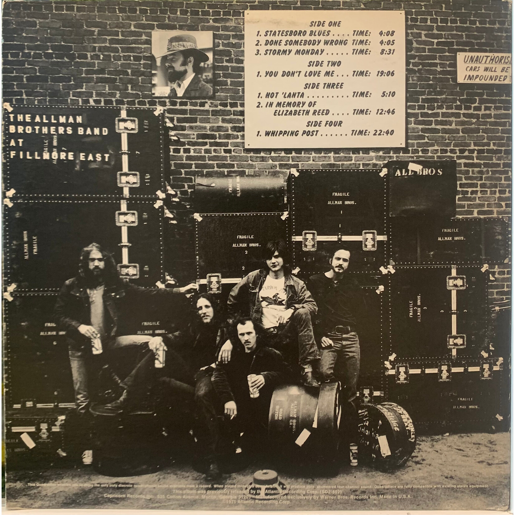 [Kollectible Vinyl] The Allman Brothers Band: The Allman Brothers Band At Fillmore East (1974, USA, Quadrophonic, Disc EX) [CAPRICORN]