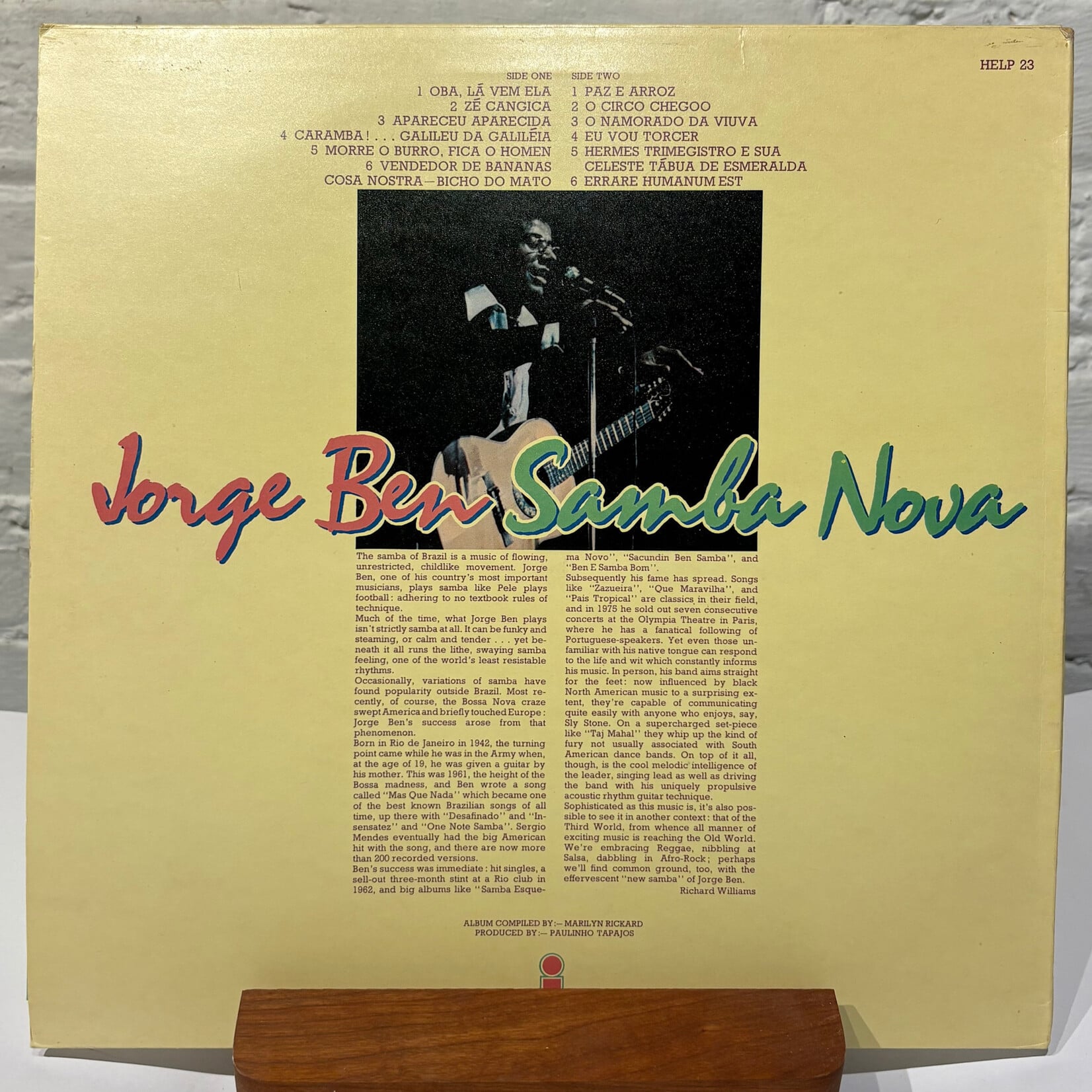 [Nick's Disk Pics] Ben, Jorge: Samba Nova (1976, UK, VG+) [ISLAND]