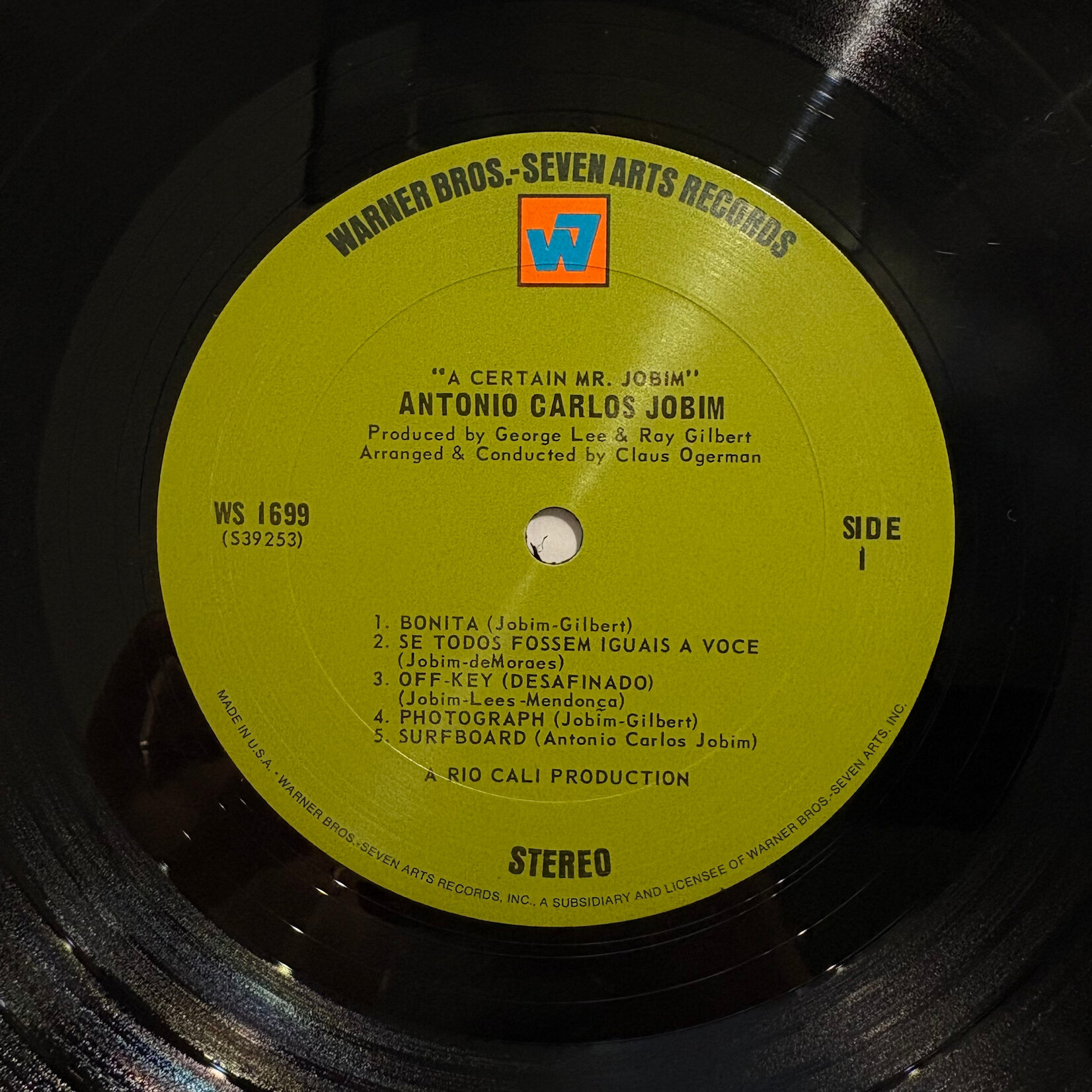 [Nick's Disk Pics] Jobim, Antonio Carlos: A Certain Mr. Jobim (USA, 2nd Edition, Late 60s, VG+) [WARNER]