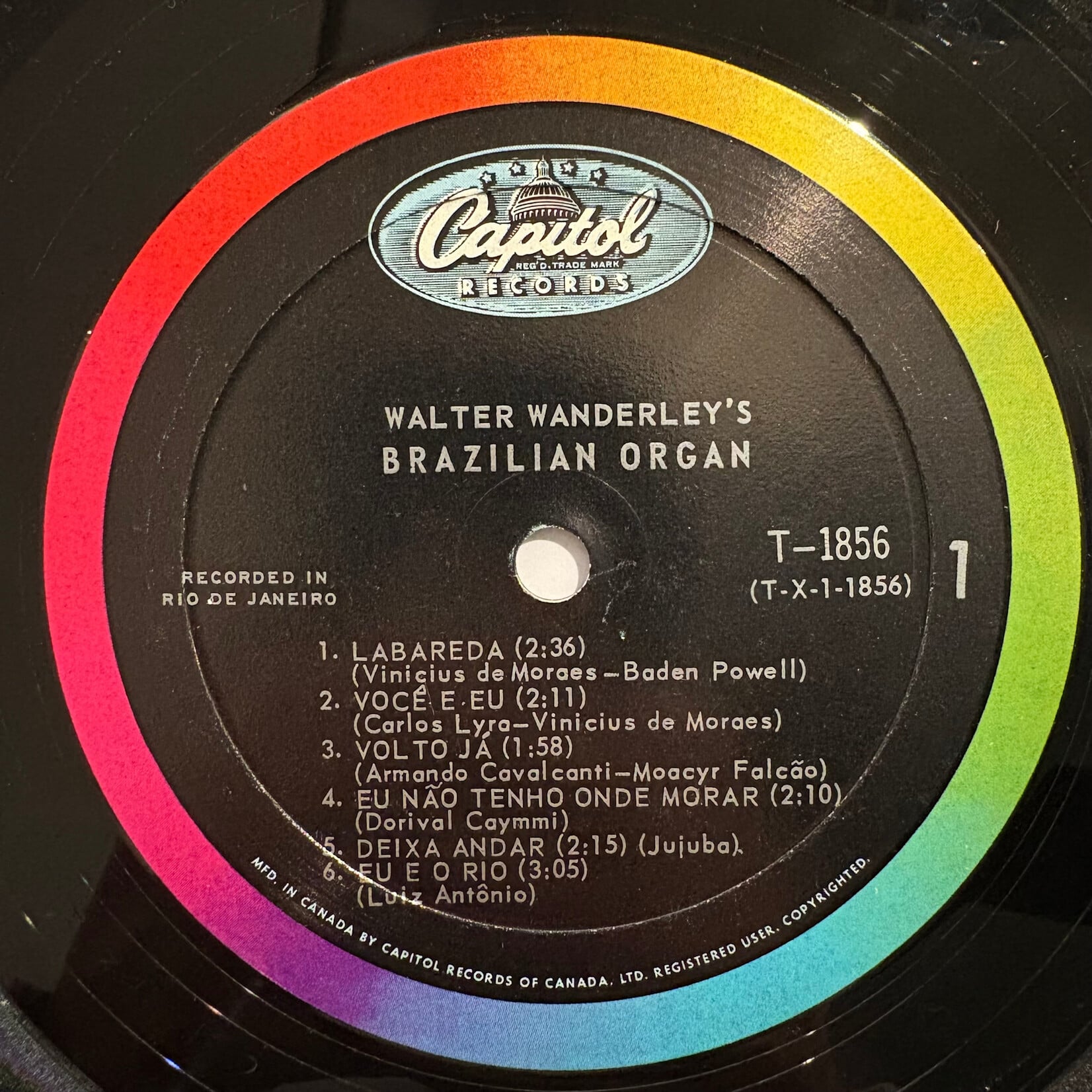 [Nick's Disk Pics] Wanderley, Wendel: Walter Wanderley's Brazilian Organ (1963, Canada, VG) [CAPITOL]
