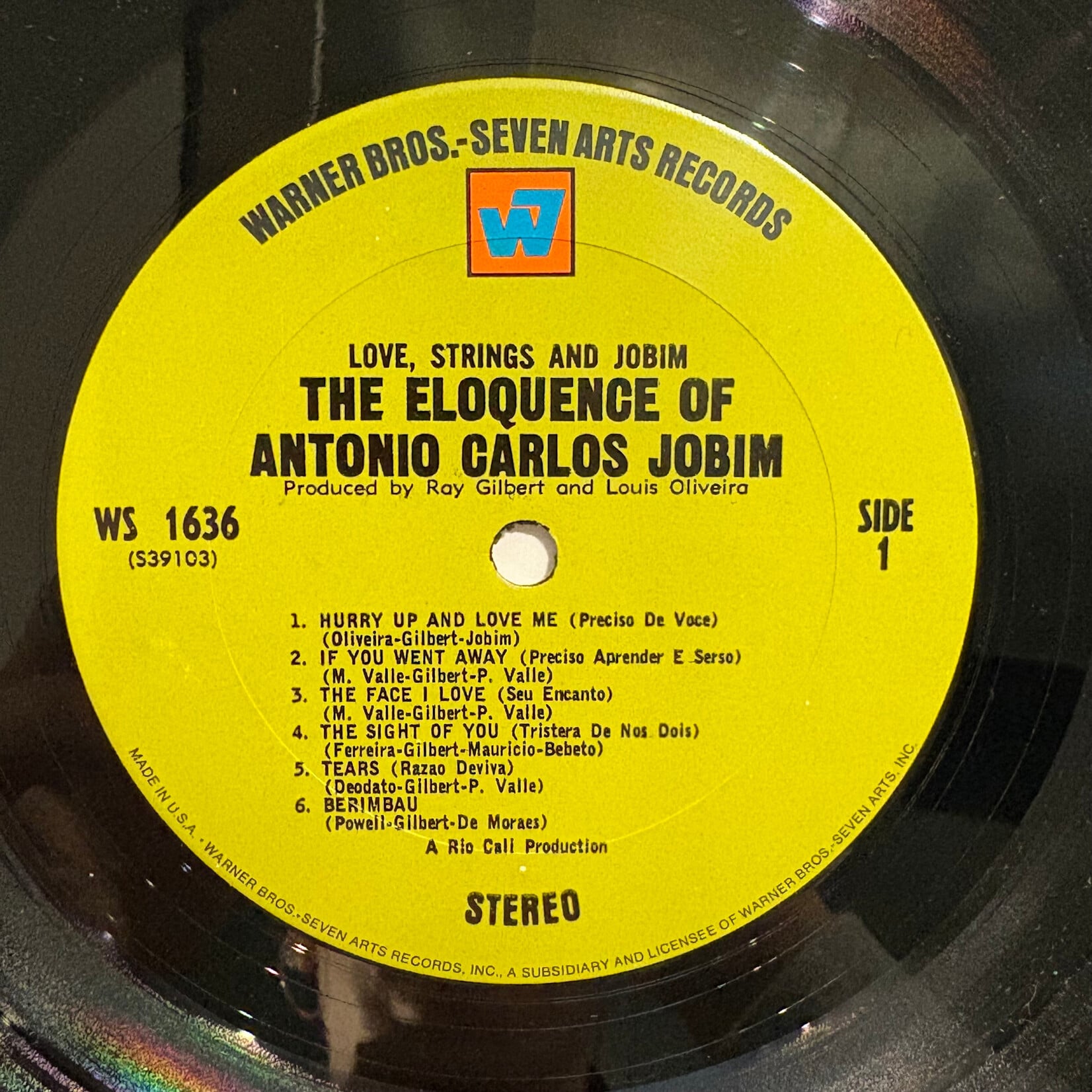 [Nick's Disk Pics] Jobim, Antonio Carlos: Love, Strings and Jobim: The Eloquence of Antonio Carlos Jobim (In Shrink, 2nd Issue, USA, Ex) [WARNER]