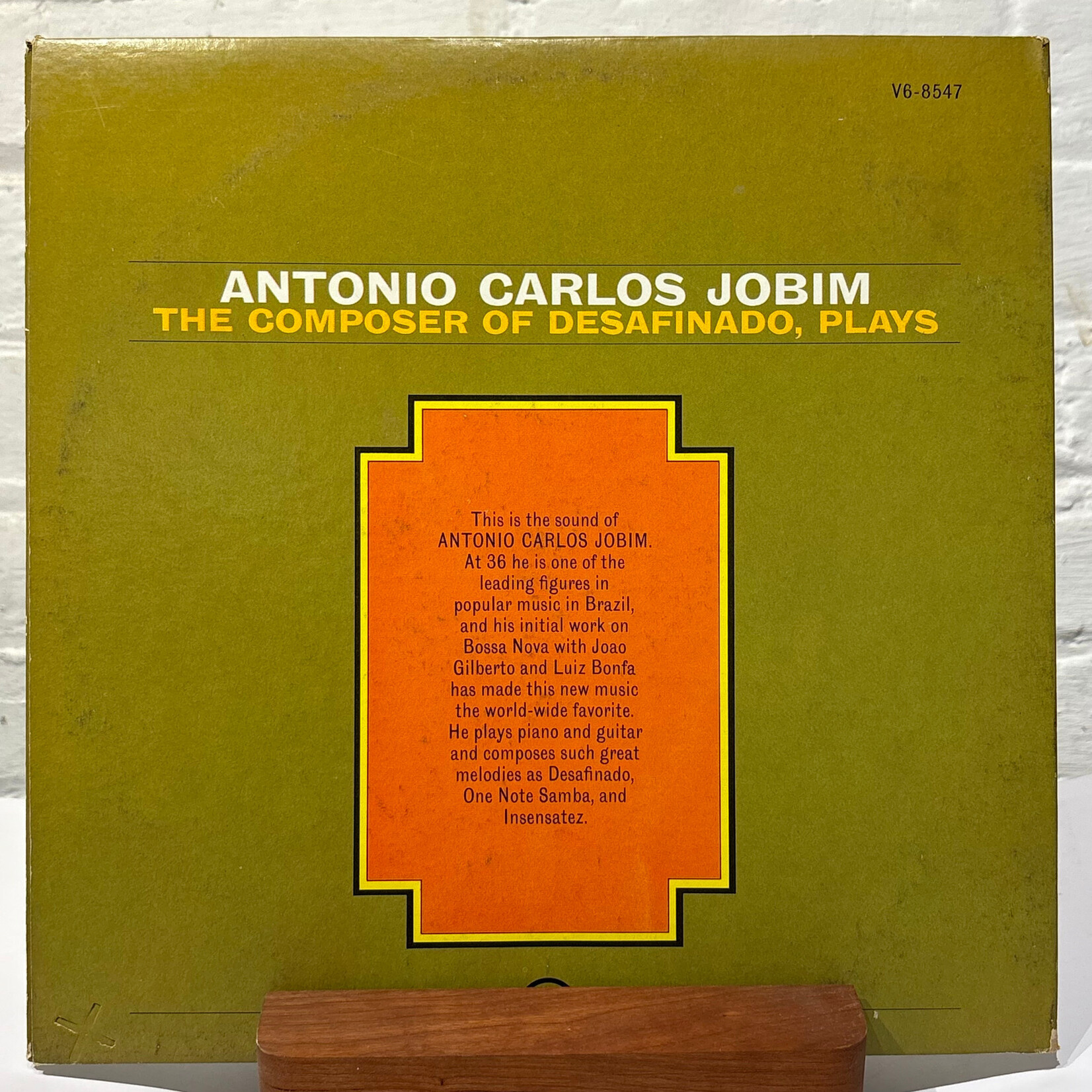 [Nick's Disk Pics] Jobim, Antonio Carlos: The Composer of Desafinado, Plays (1963, USA, Ex) [ VERVE]