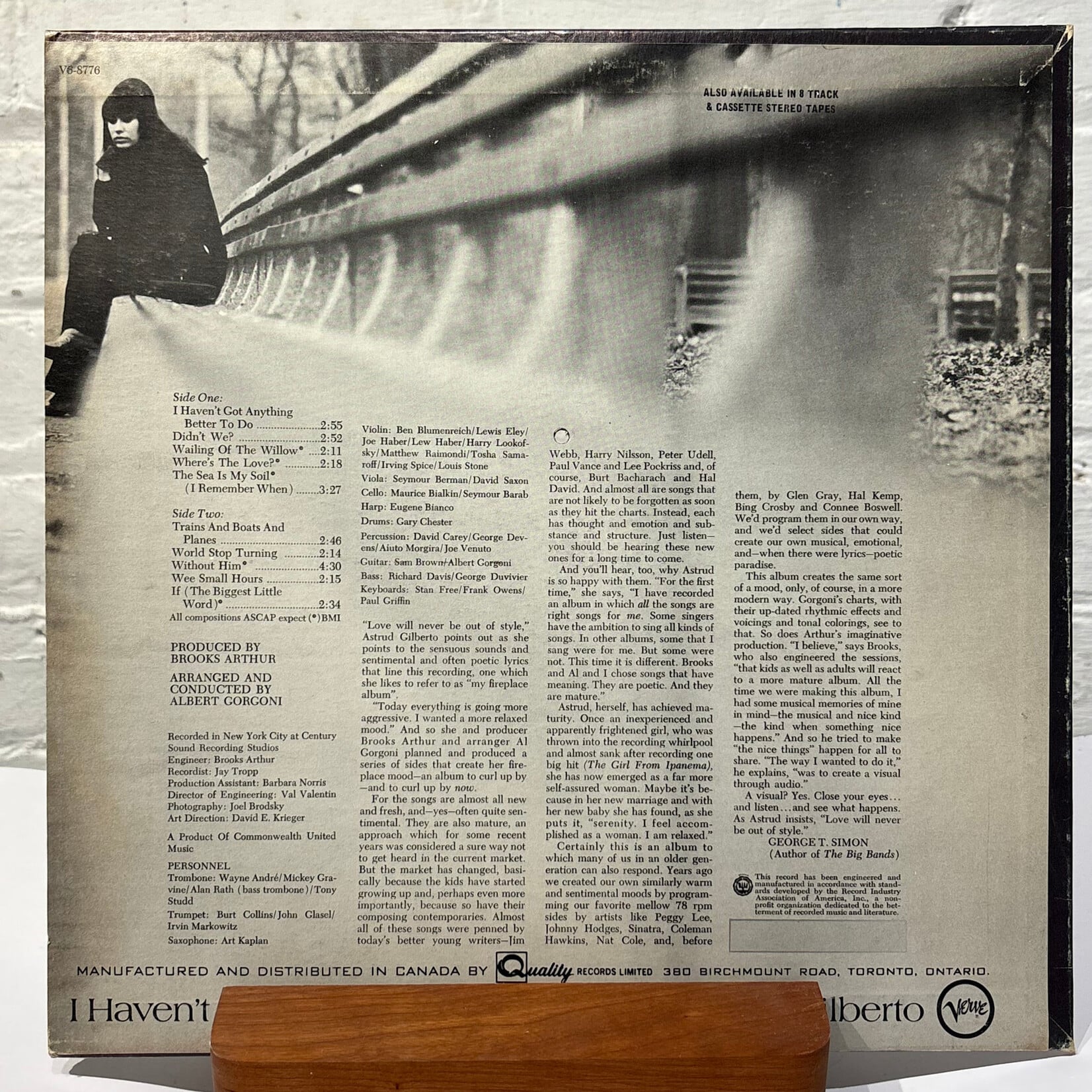 [Nick's Disk Pics] Gilberto, Astrud: I Haven't Got Anything Better To Do (1969, Canada, VG+) [VERVE]