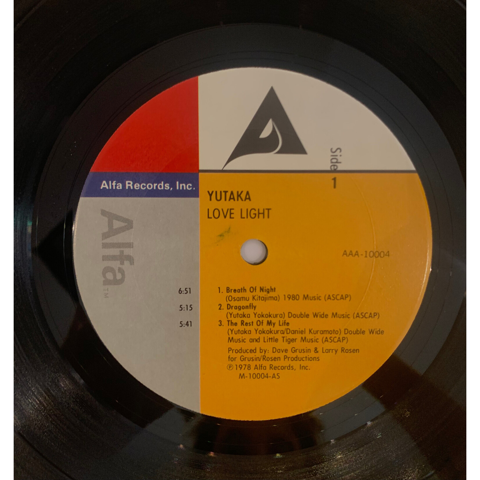 [Kollectible Vinyl] Yutaka: Love Light (1981, USA, in shrink w/hype, Ex) [ALFA]