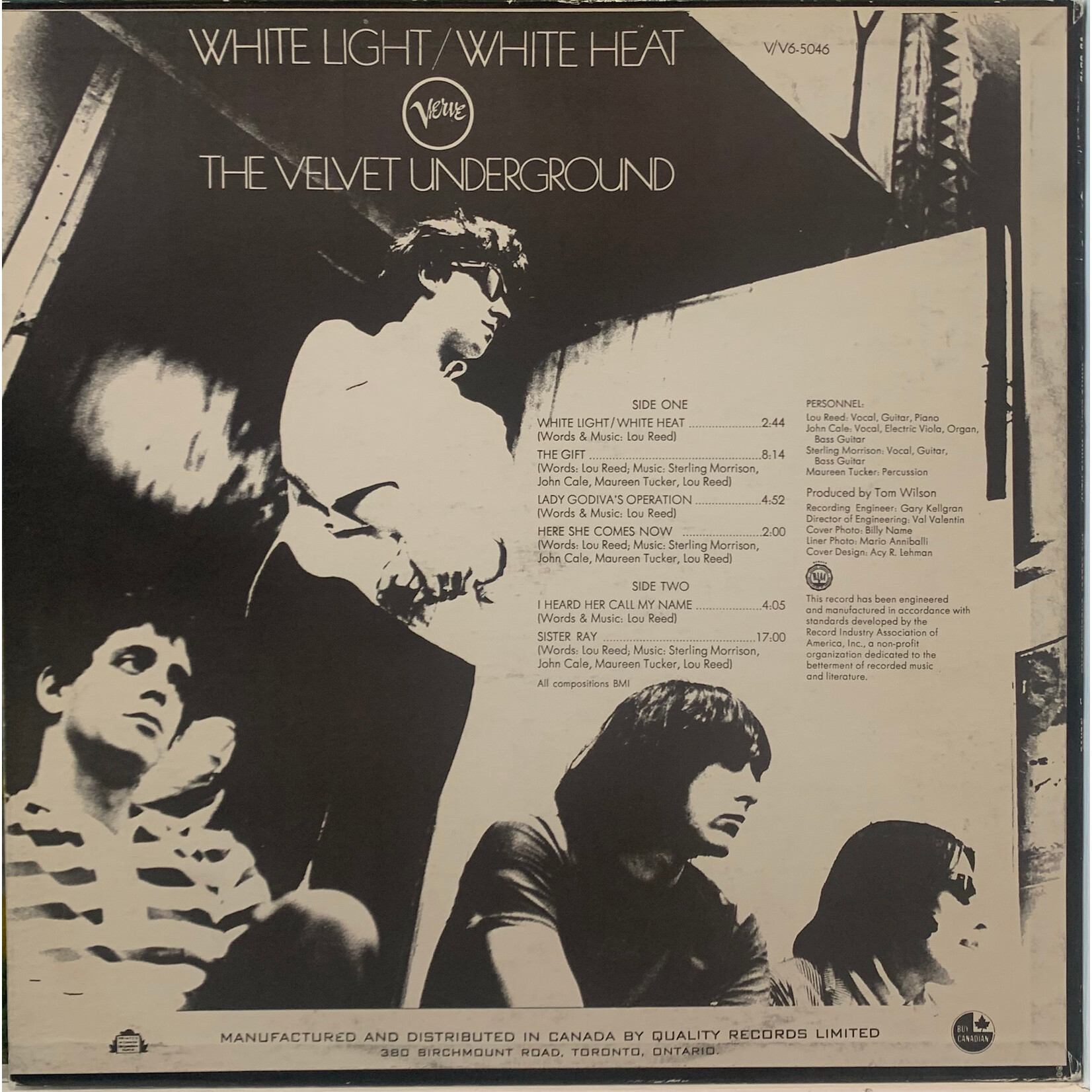 [Kollectible Vinyl] Velvet Underground: White Light/White Heat (1968, Canada, Disc EX) [VERVE]