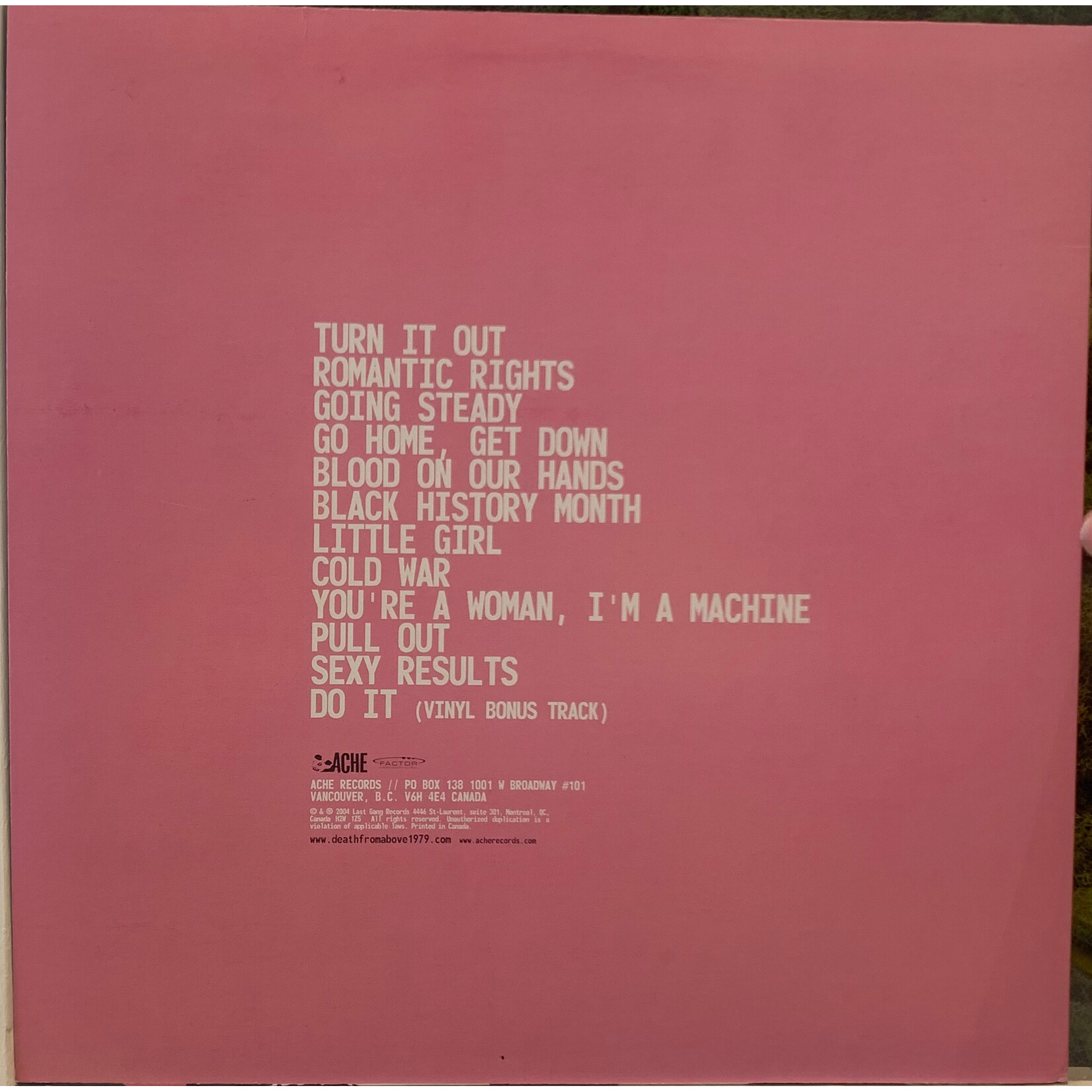 [Kollectible Vinyl] Death From Above 1979: You're A Woman, I'm A Machine (2005, Canada, VG+) [ACHE]