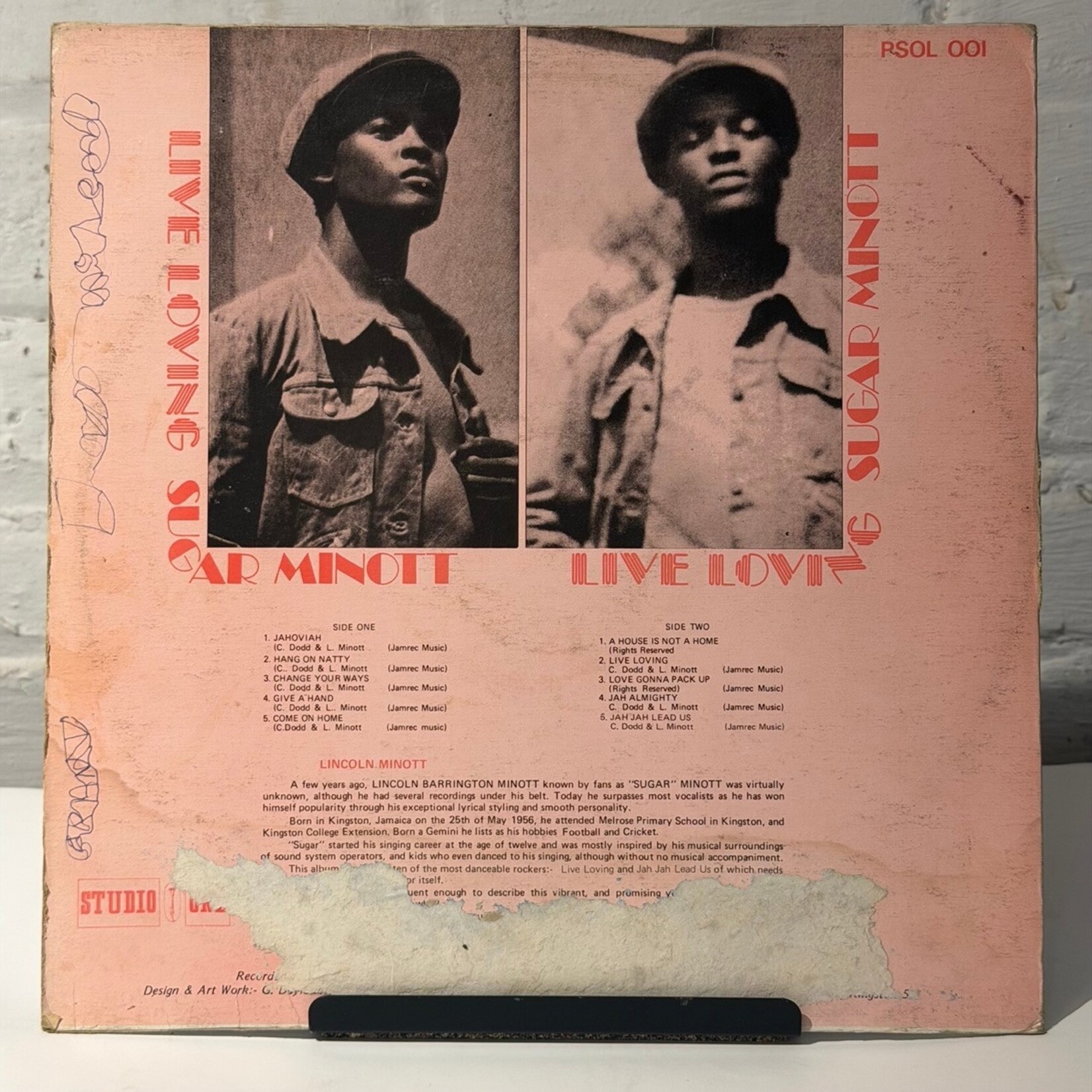 [Kollectible Vinyl] Sugar Minott: Live Loving (1977, JAMAICA, Roots Reggae, VG) [STUDIO ONE]