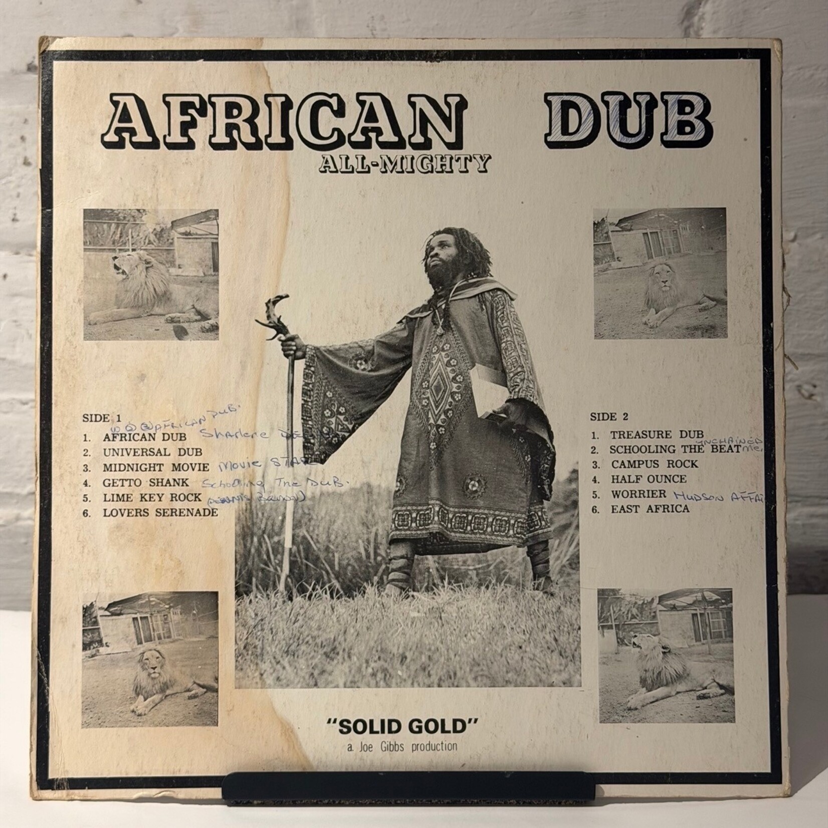 [Kollectible Vinyl] Joe Gibbs & The Professionals: African Dub All-Mighty (1975, Jamaica, Dub, Disc VG+) [JOE GIBBS]