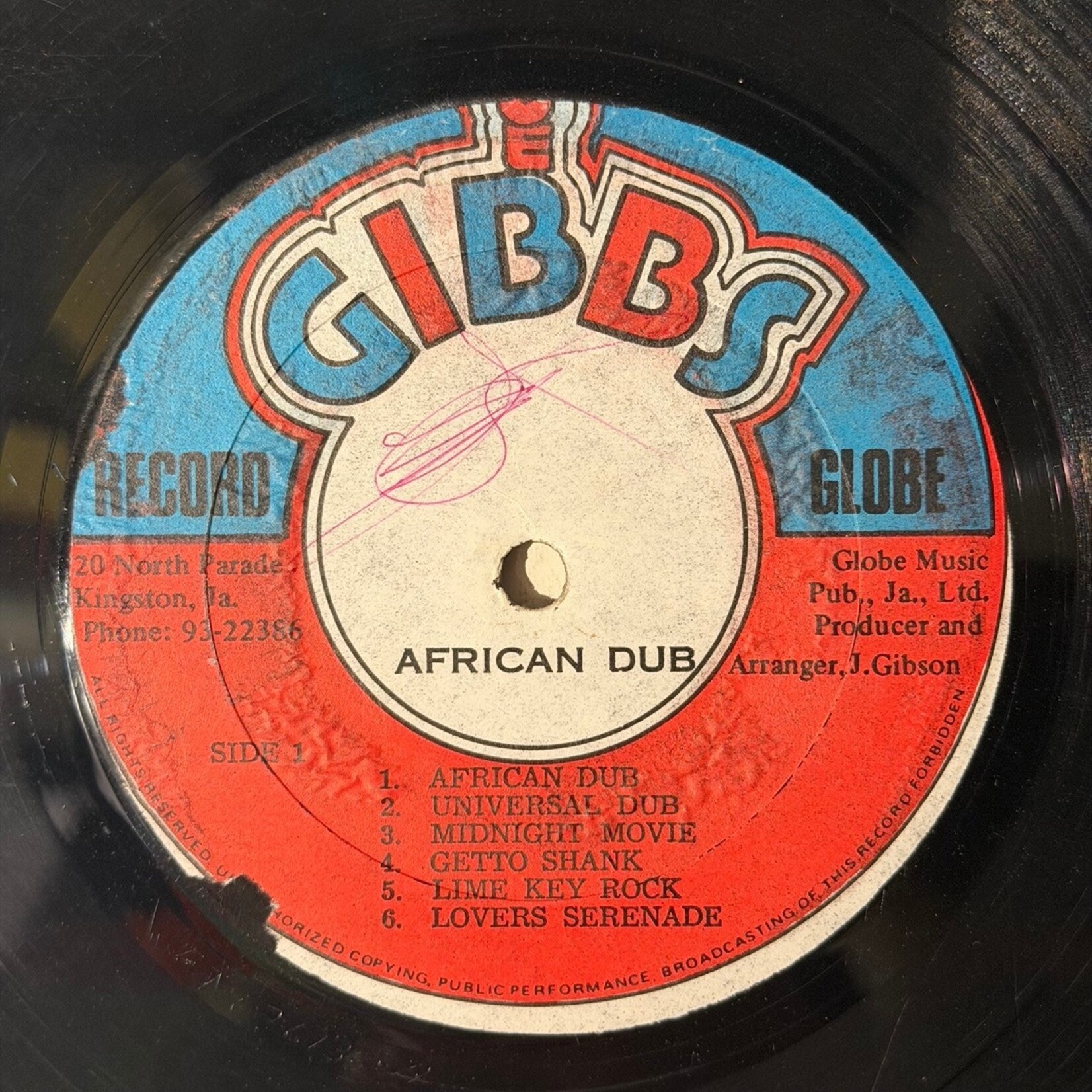 [Kollectible Vinyl] Joe Gibbs & The Professionals: African Dub All-Mighty (1975, Jamaica, Dub, Disc VG+) [JOE GIBBS]