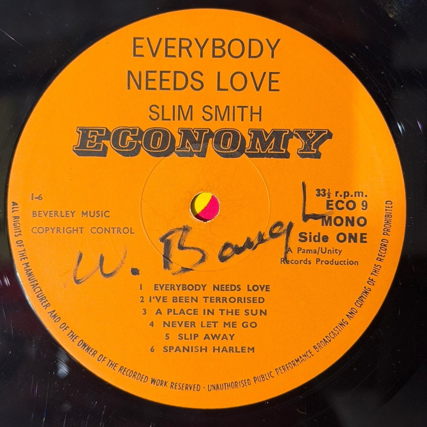 [Kollectible Vinyl] Slim Smith: Everybody Needs Love! (1969, UK, Rocksteady) [ECONOMY]
