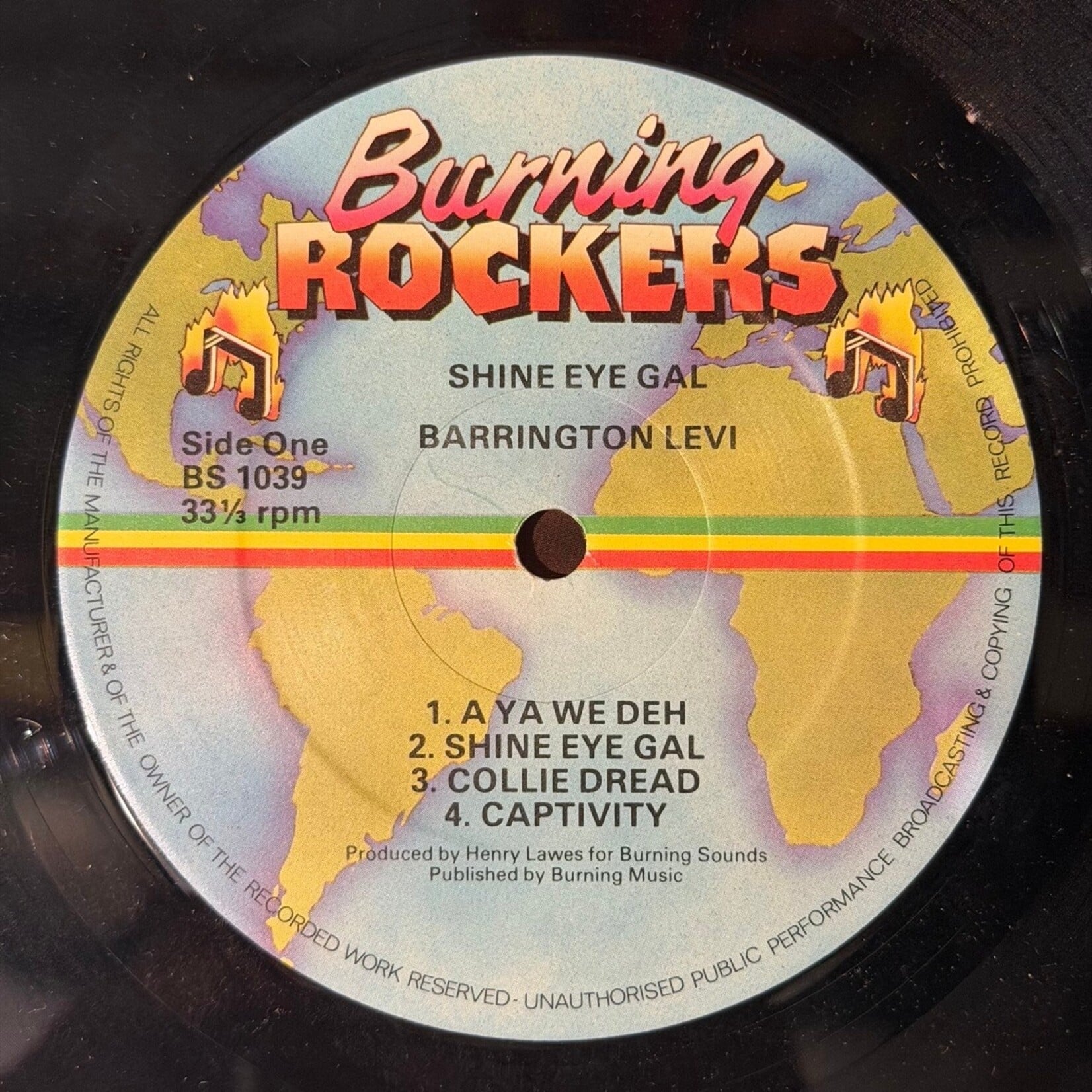 [Kollectible Vinyl] Levy, Barrington: Shine Eye Gal (1979, UK, Barrington Levy Typo, VG) {BURNING ROCKERS}
