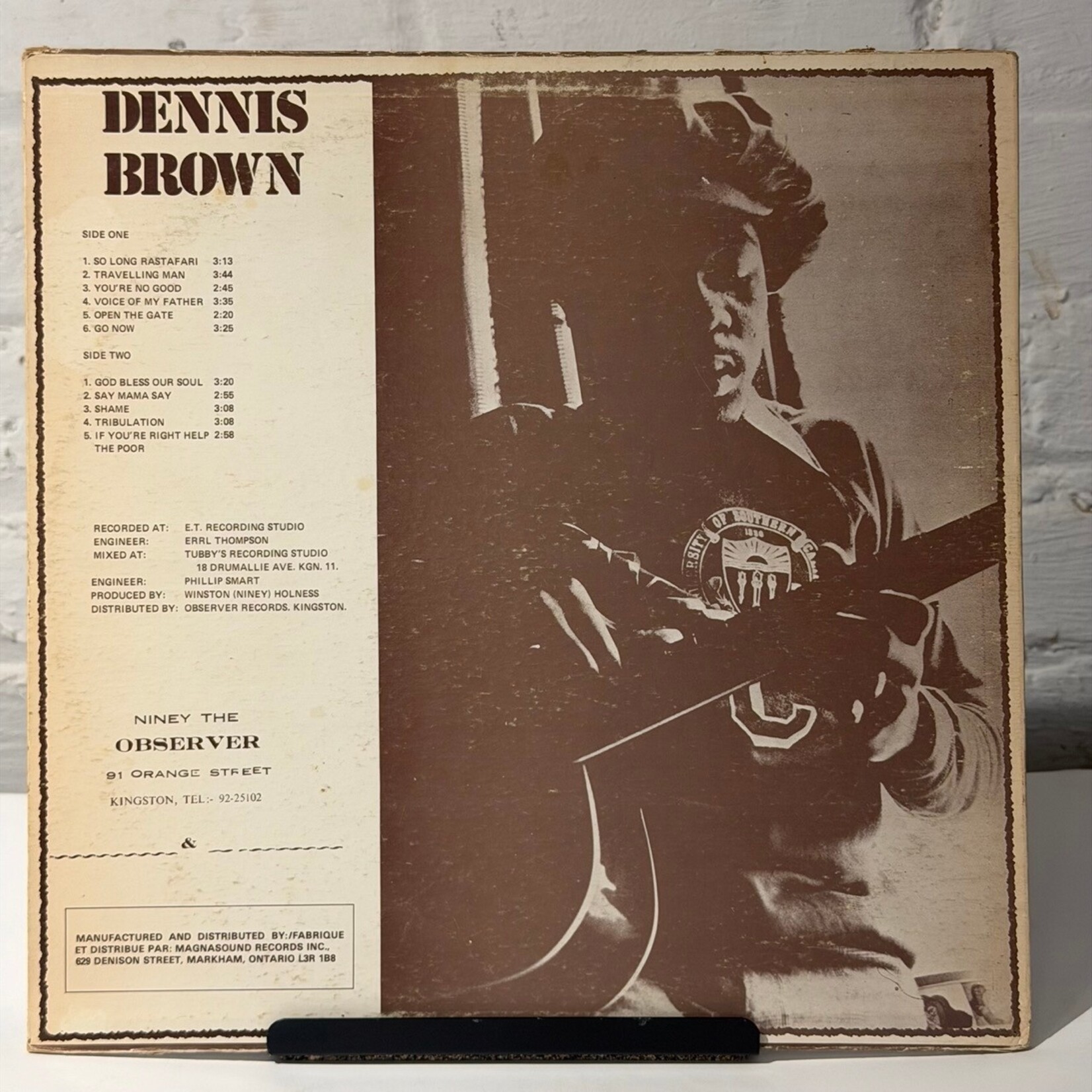 [Kollectible Vinyl] Brown, Dennis: Deep Down (1976, CANADA, Disc VG+) [OBSERVER]