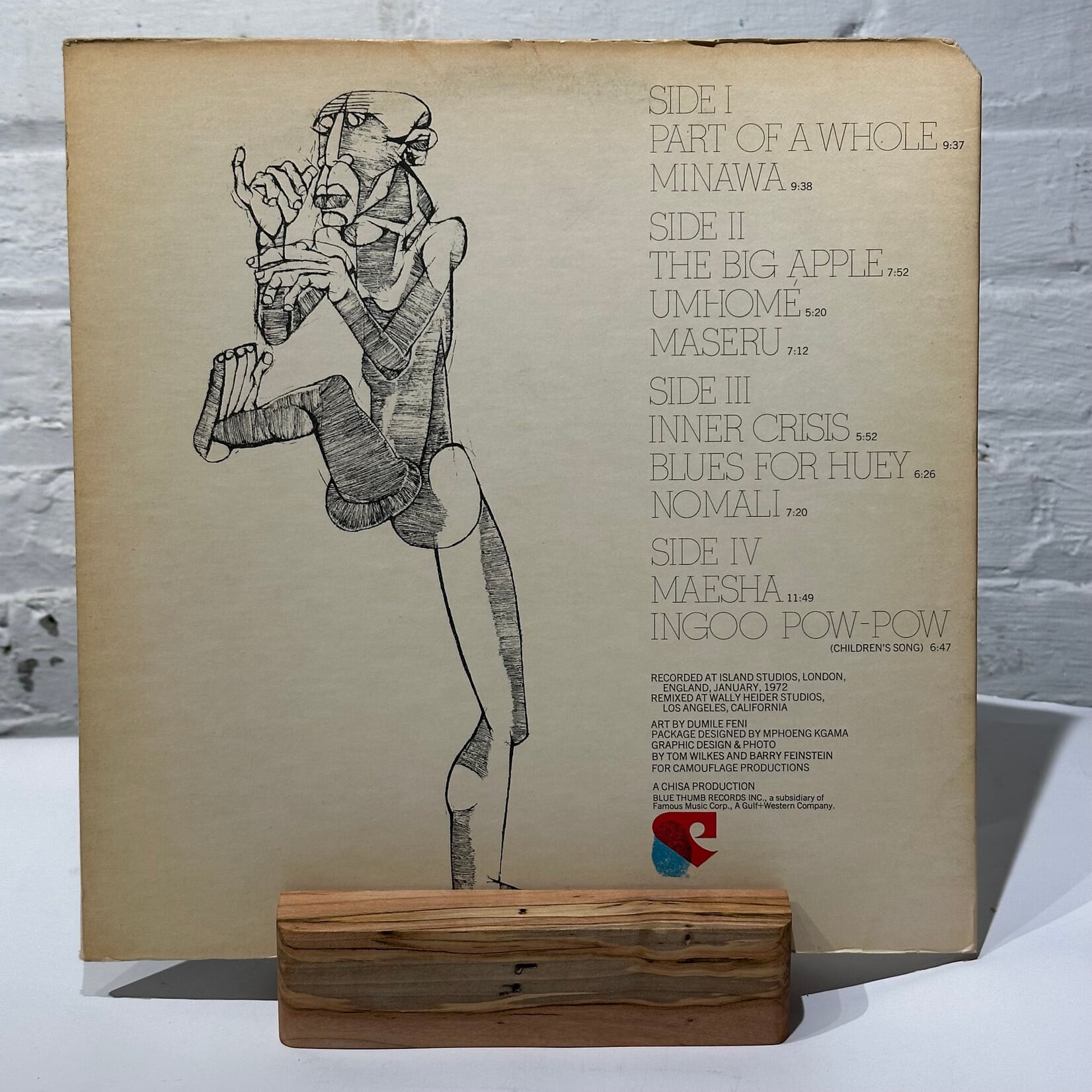 [Kollectible Vinyl] Masekela, Hugh: Home Is Where The Music Is (Cape Jazz, 1972, USA, VG+) [BLUE THUMB]