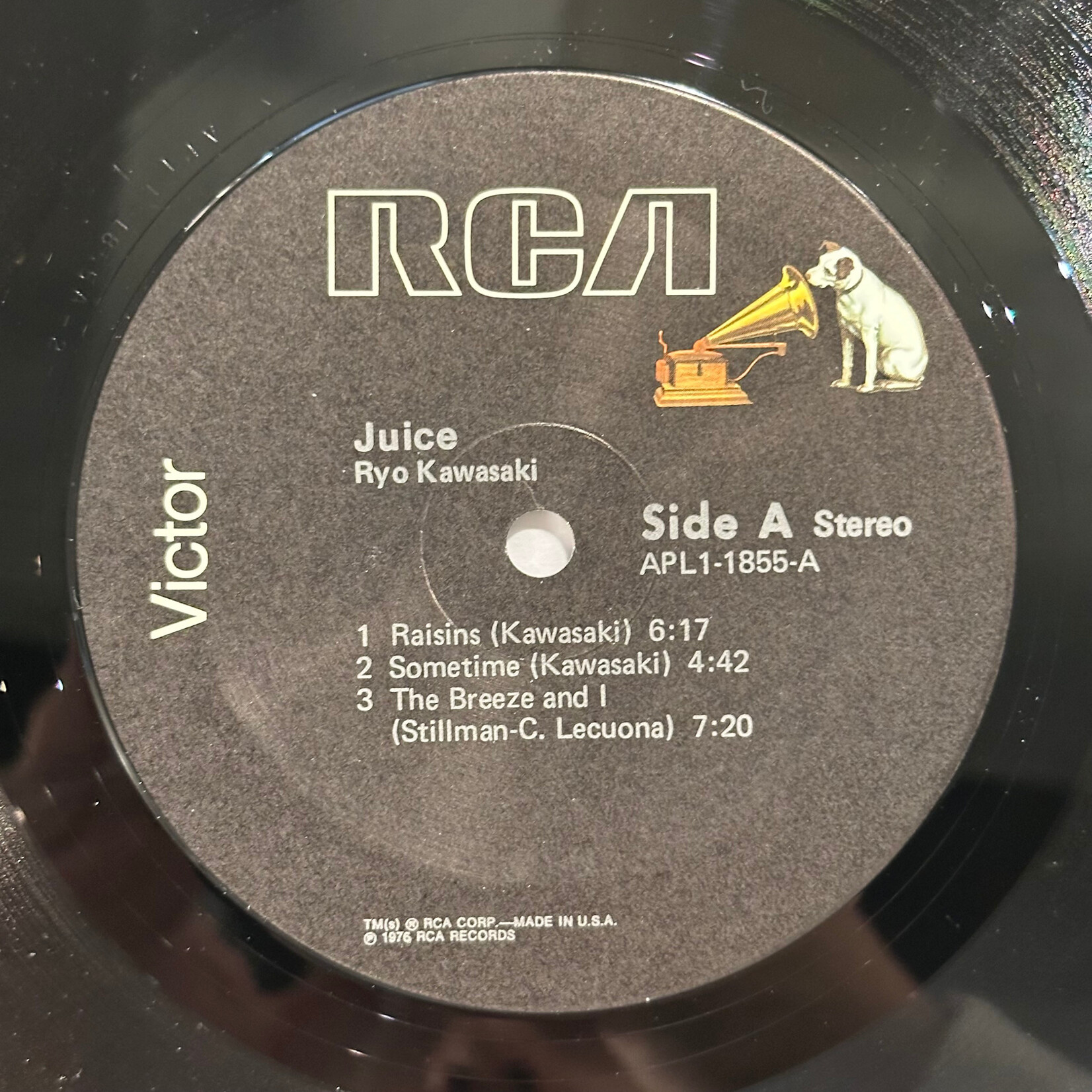 [Nick's Disk Pics] Kawasaki, Ryo: Juice (1976, USA, VG+) [RCA]