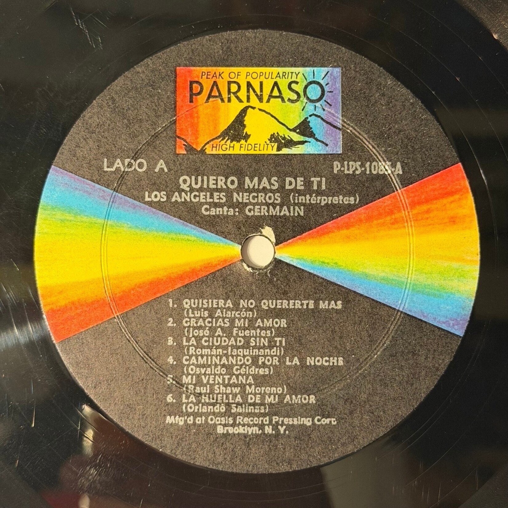 [Nick's Disk Pics] Los Angeles Negros: Quiero Mas De Ti (1970, USA, Chileño, VG) [PARNASO]