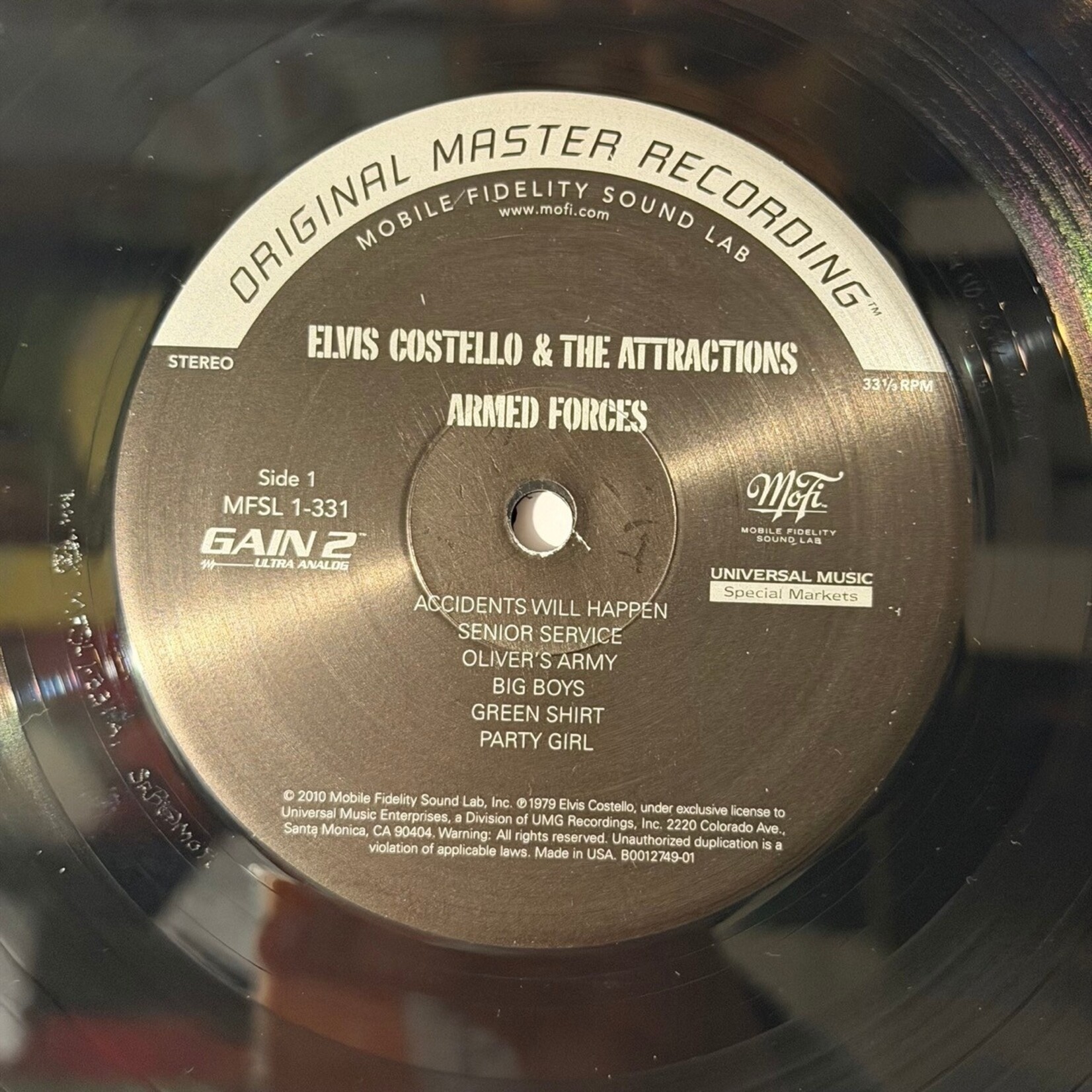 [Kollectible Vinyl] Costello, Elvis and the Attractions: Armed Forces (2010, USA, Audiophile, VG+) [MOFI]