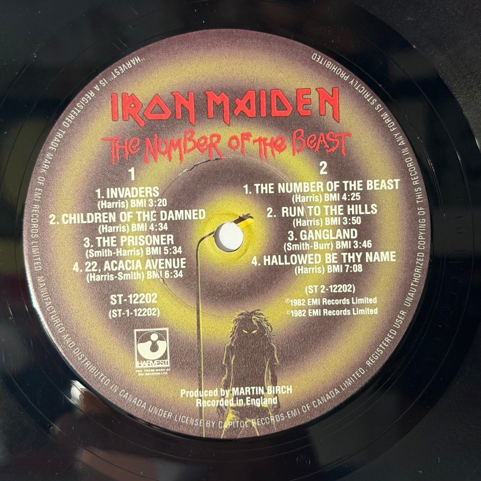[Kollectible Vinyl] Iron Maiden: The Number Of The Beast (1982, CANADA, w/OG Inner + Merch Flyer, VG+) [CAPITOL]