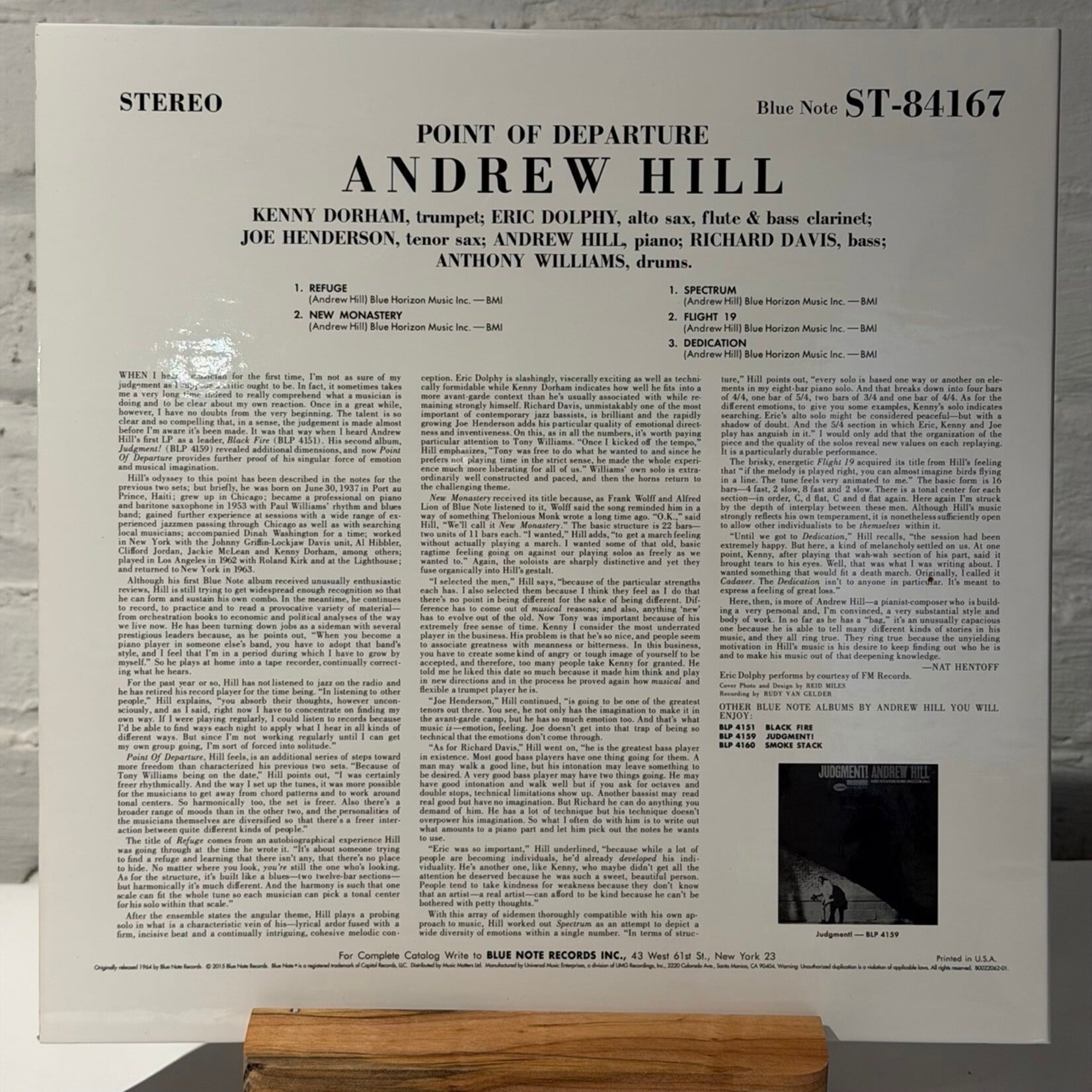 [Kollectible Vinyl] Hill, Andrew: Point Of Departure (2015, USA, Limited Audiophile, Kevin Gray Master, EX) [BLUE NOTE]
