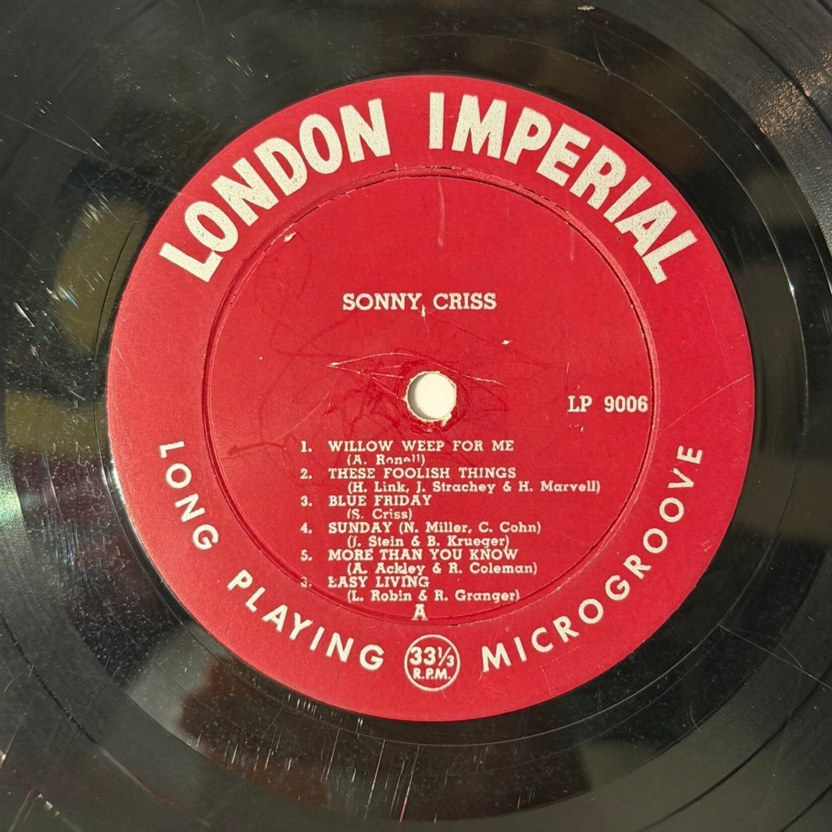 [Kollectible Vinyl] Criss, Sonny: Jazz In The U.S.A. (1956, CANADA, Cool Jazz, G+) [LONDON]