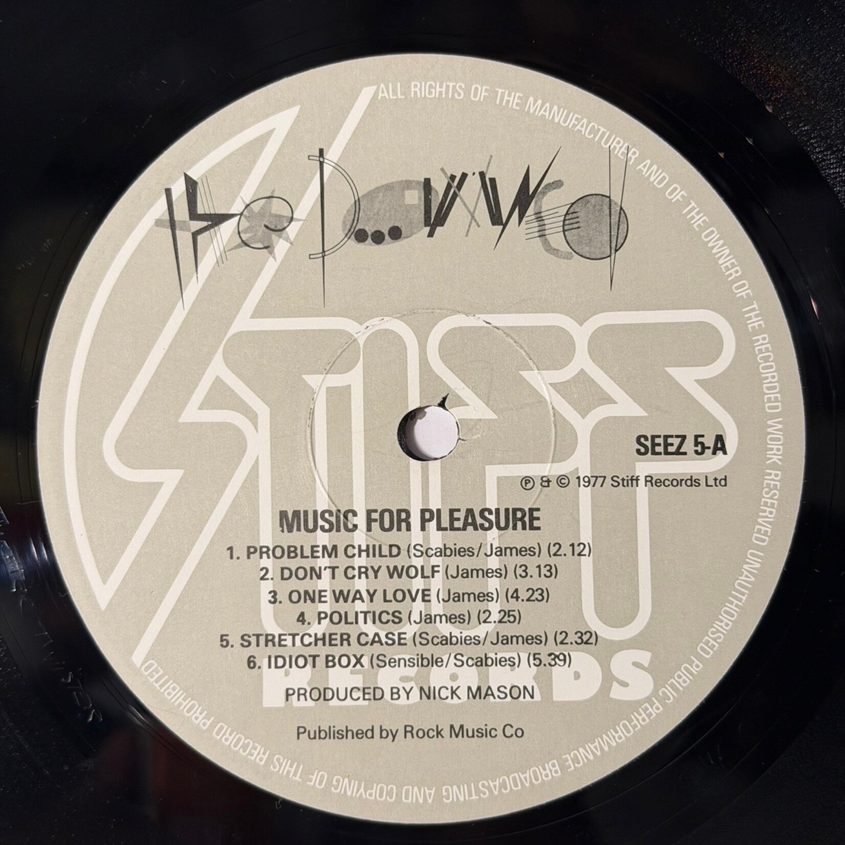 [Kollectible Vinyl] The Damned: Music For Pleasure (1977, UK, VG+) [STIFF]