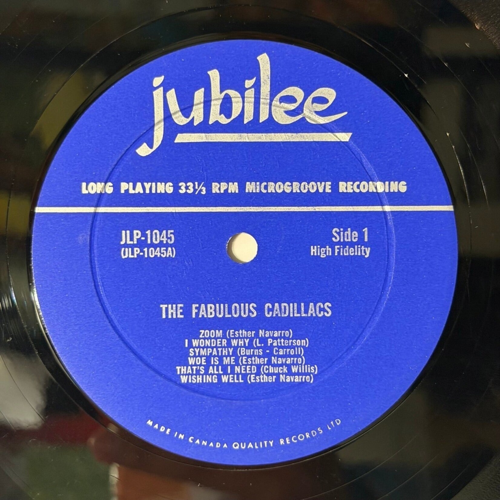 [Kollectible Vinyl] The Fabulous Cadillacs: The Fabulous Cadillacs (1957, Canada, VG+) [JUBILEE]