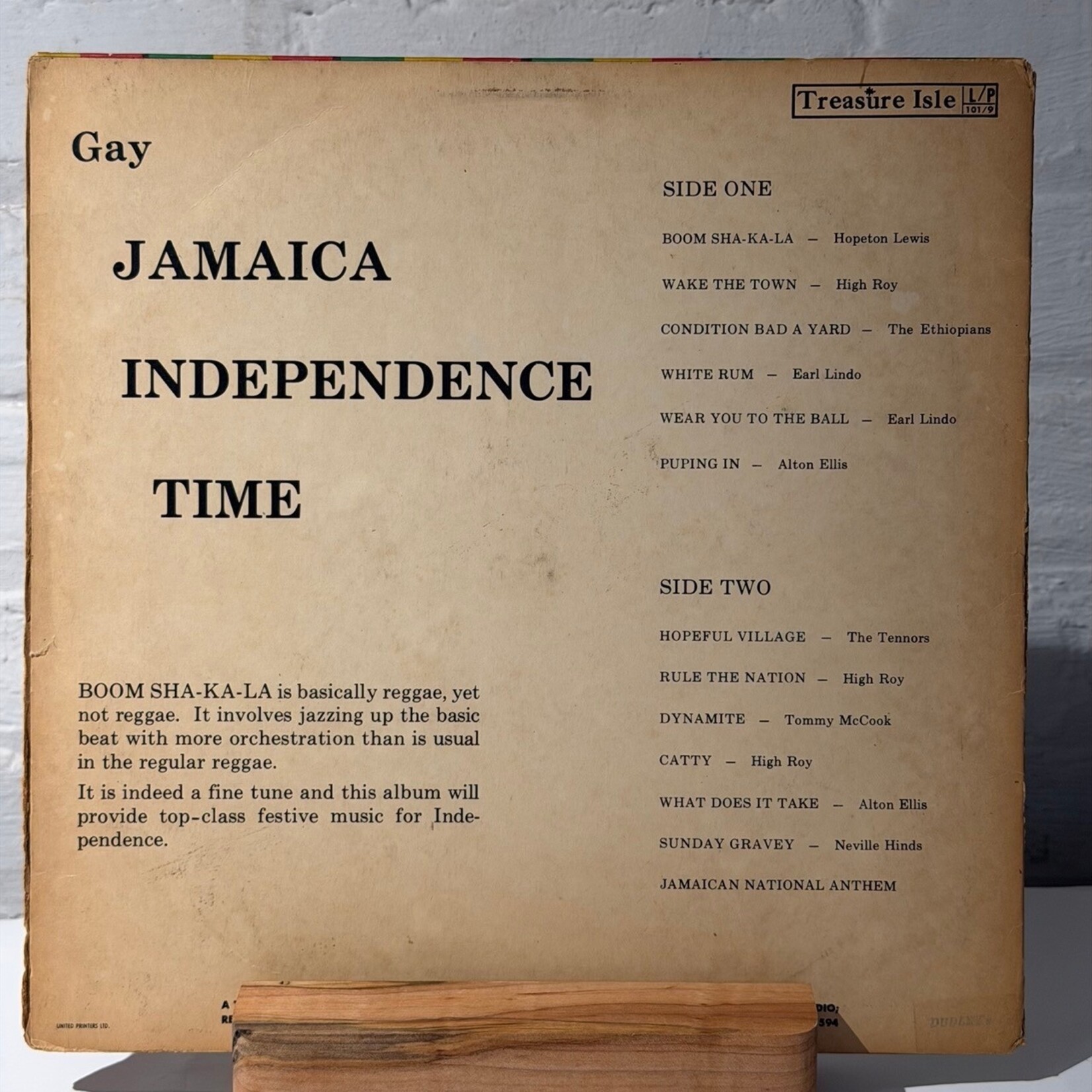 [Kollectible Vinyl] Various Artists: Gay Jamaica Independence Time (1978, Jamaica, VG+) [Treasure Isle]