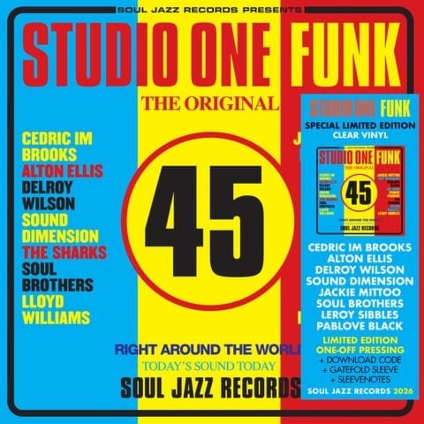 [New Vinyl] Soul Jazz Records Presents: Studio One Funk (Clear Vinyl) [SOUL JAZZ RECORDS]