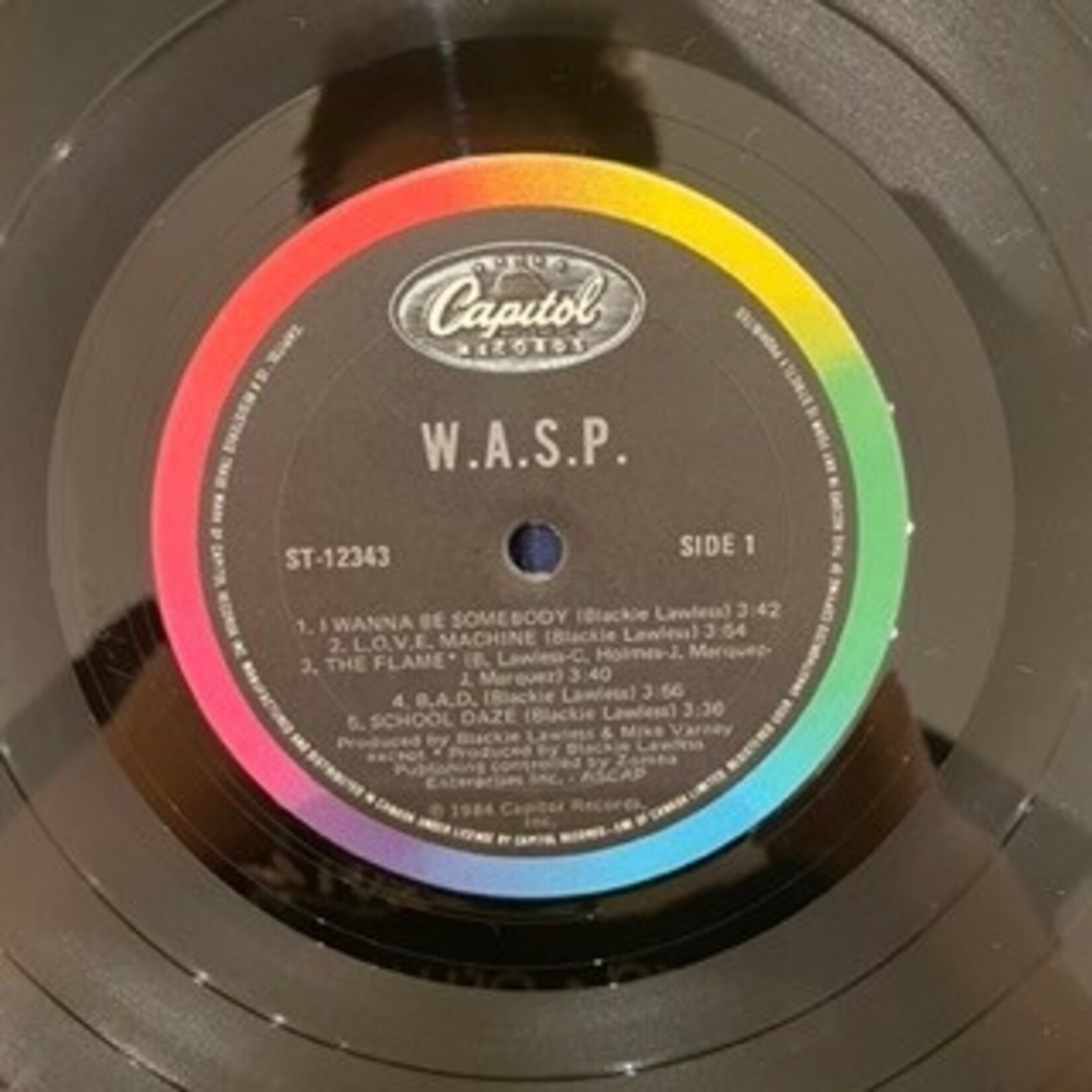 [Kollectible Vinyl] W.A.S.P: W.A.S.P (1984, Canada, w/Inner + Merch Flyer, VG+) [CAPITOL]