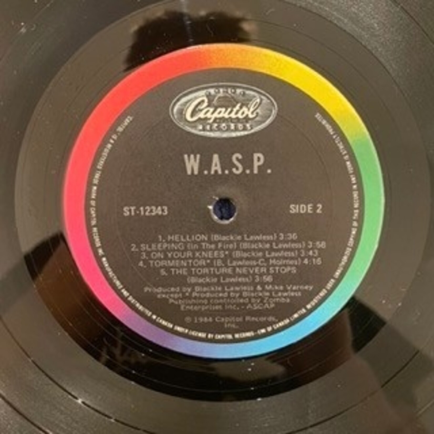 [Kollectible Vinyl] W.A.S.P: W.A.S.P (1984, Canada, w/Inner + Merch Flyer, VG+) [CAPITOL]