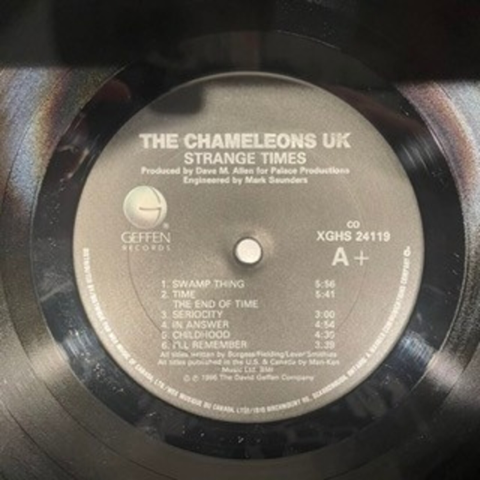 [Kollectible Vinyl] The Chameleons UK: Strange Times (1986, Canada, VG) [GEFFEN]