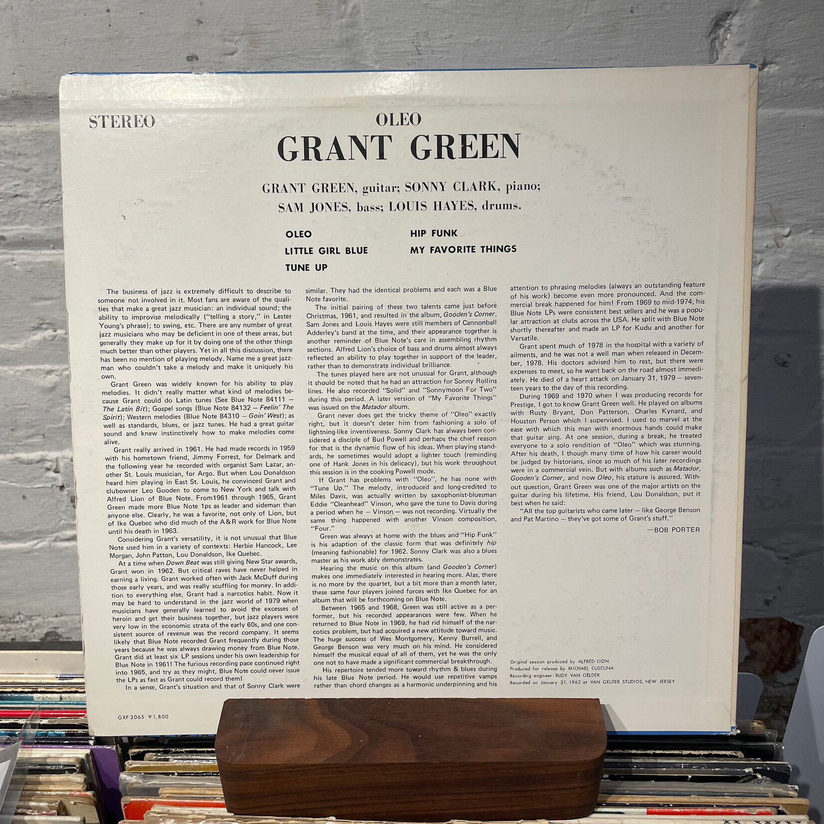 [Kollectible Vinyl] Green, Grant: Oleo (1980, Japan, 1st Issue, w/Insert, EX) [BLUE NOTE]