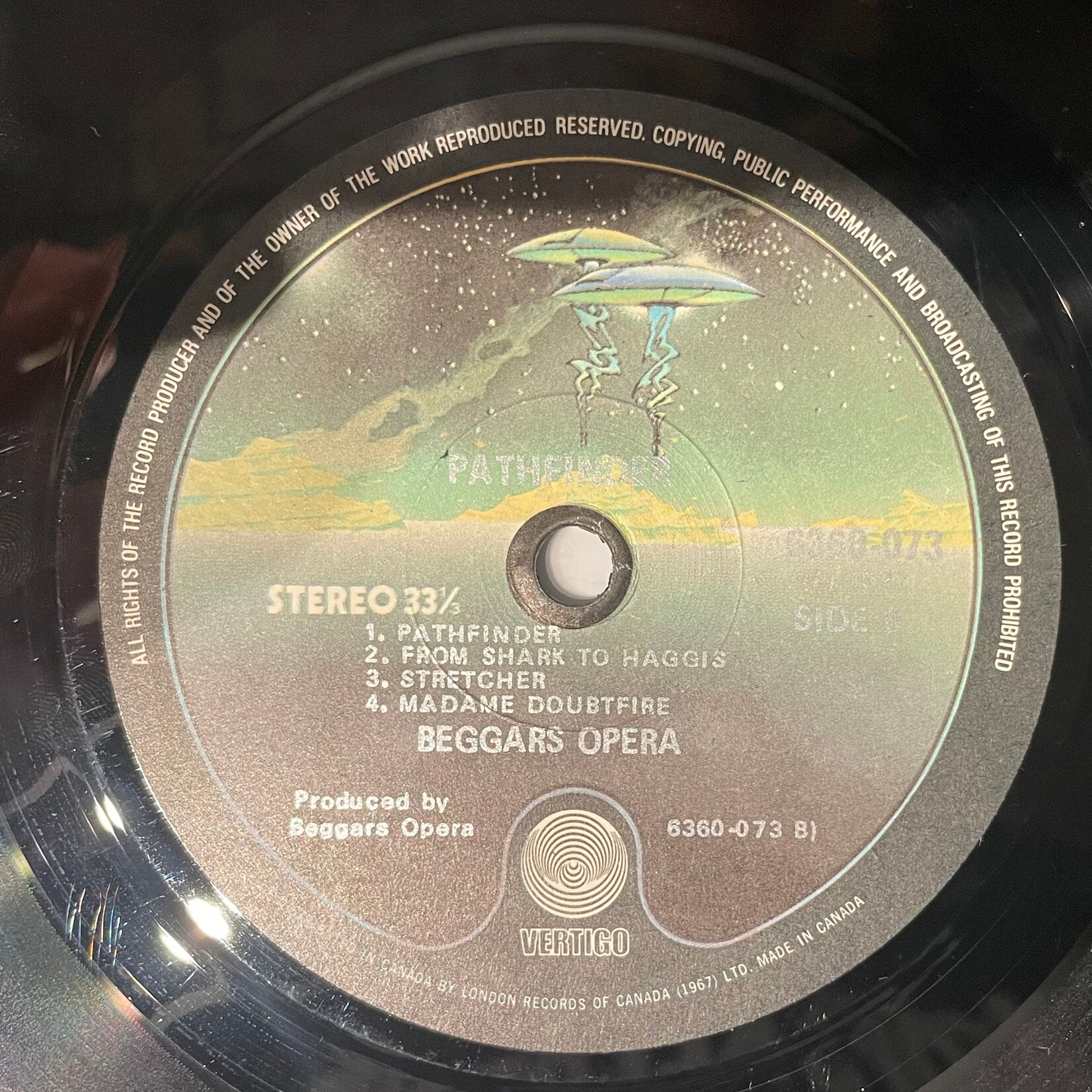 [Kollectible Vinyl] Beggars Opera: Pathfinder (1972, Canada, w/ Fold Out Sleeve, Disc EX) [VERTIGO]