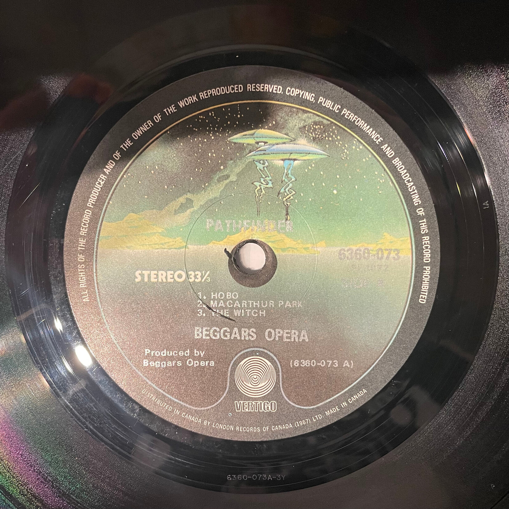 [Kollectible Vinyl] Beggars Opera: Pathfinder (1972, Canada, w/ Fold Out Sleeve, Disc EX) [VERTIGO]