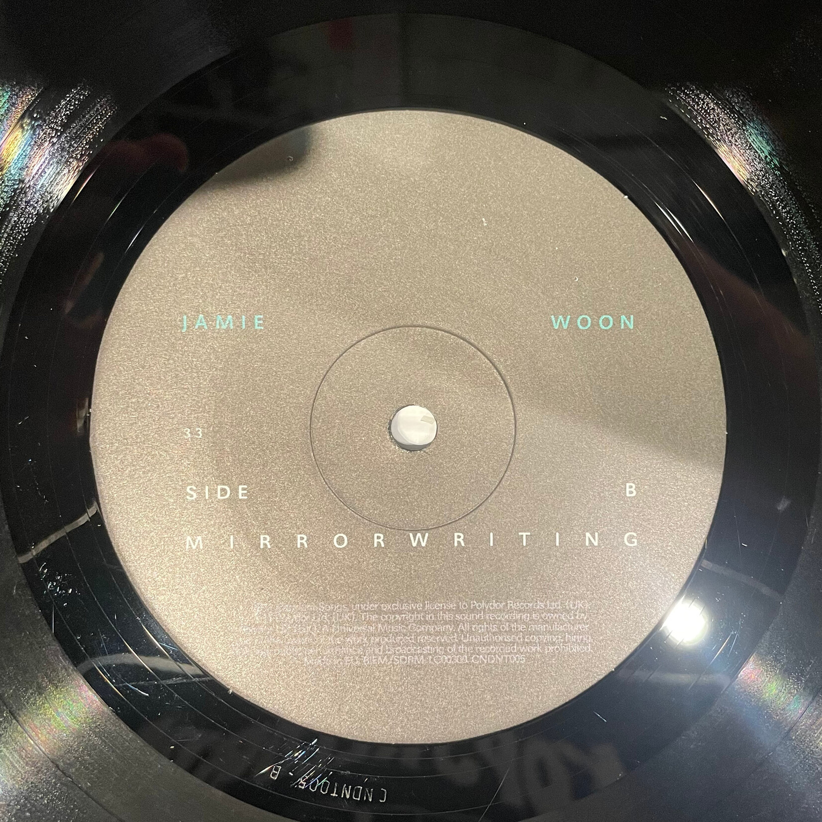 [Kollectible Vinyl] Woon, Jamie: Mirrorwriting (2011, UK, 1st Pressing, VG+) [CANDENT]