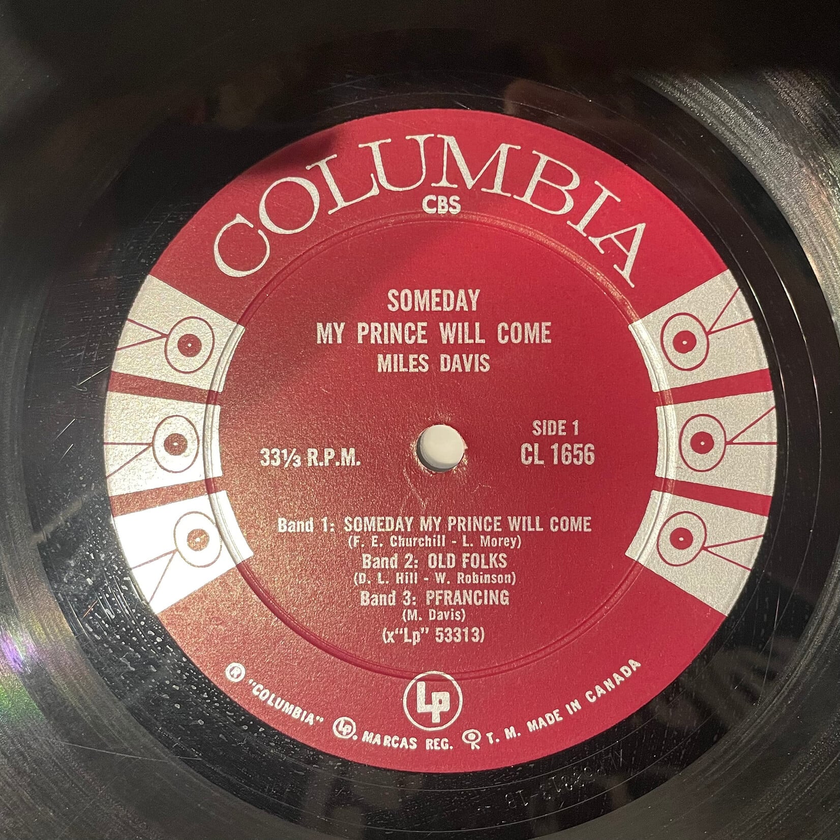 [Kollectible Vinyl] Davis, Miles: Someday My Prince Will Come (1961, Canada, VG) [COLUMBIA]