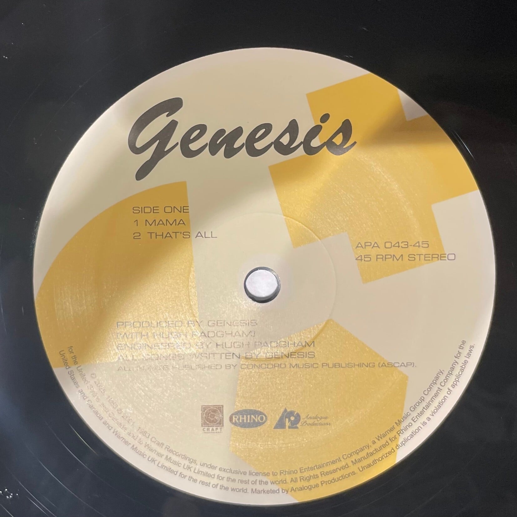 [Kollectible Vinyl] Genesis: Self-titled (2025, USA, 2x12"-45 RPM, Numbered, EX) [ANALOGUE]