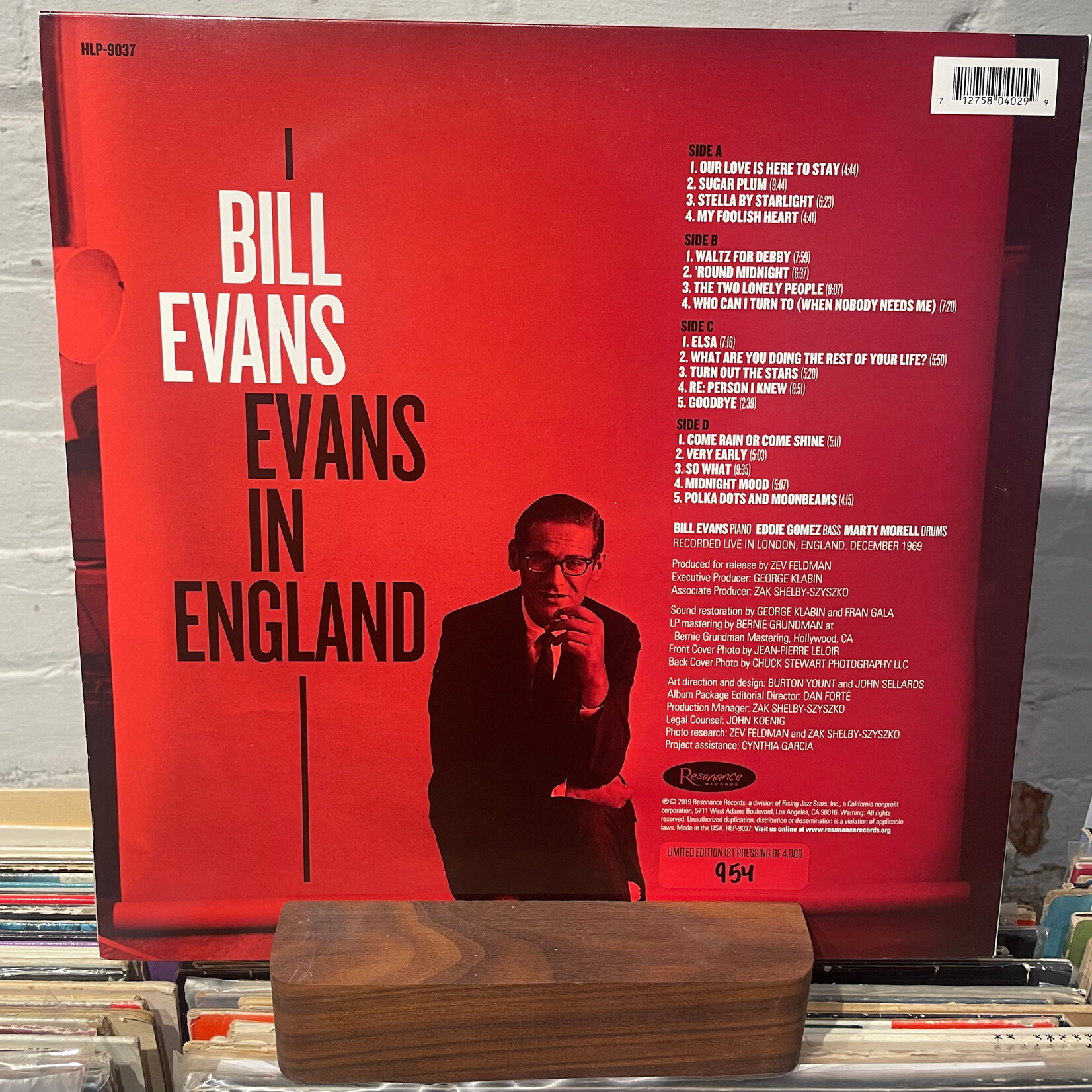 [Kollectible Vinyl] Evans, Bill: Evans In England (2019, USA, EX) [RESONANCE]