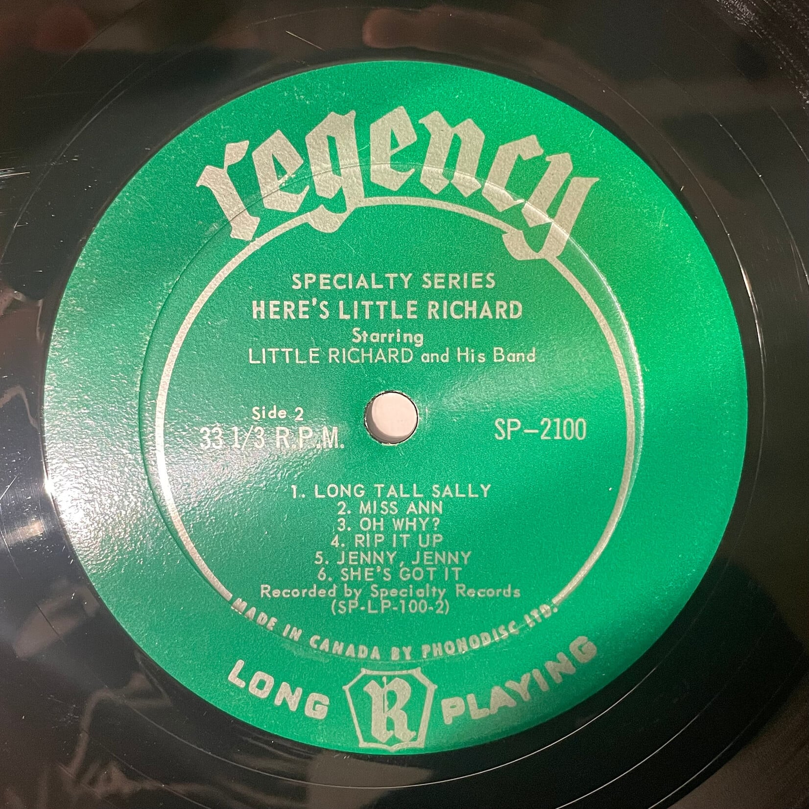 [Kollectible Vinyl] Little Richard: Here's Little Richard (1958, Canada, Green Regency Label, VG) [SPECIALTY]