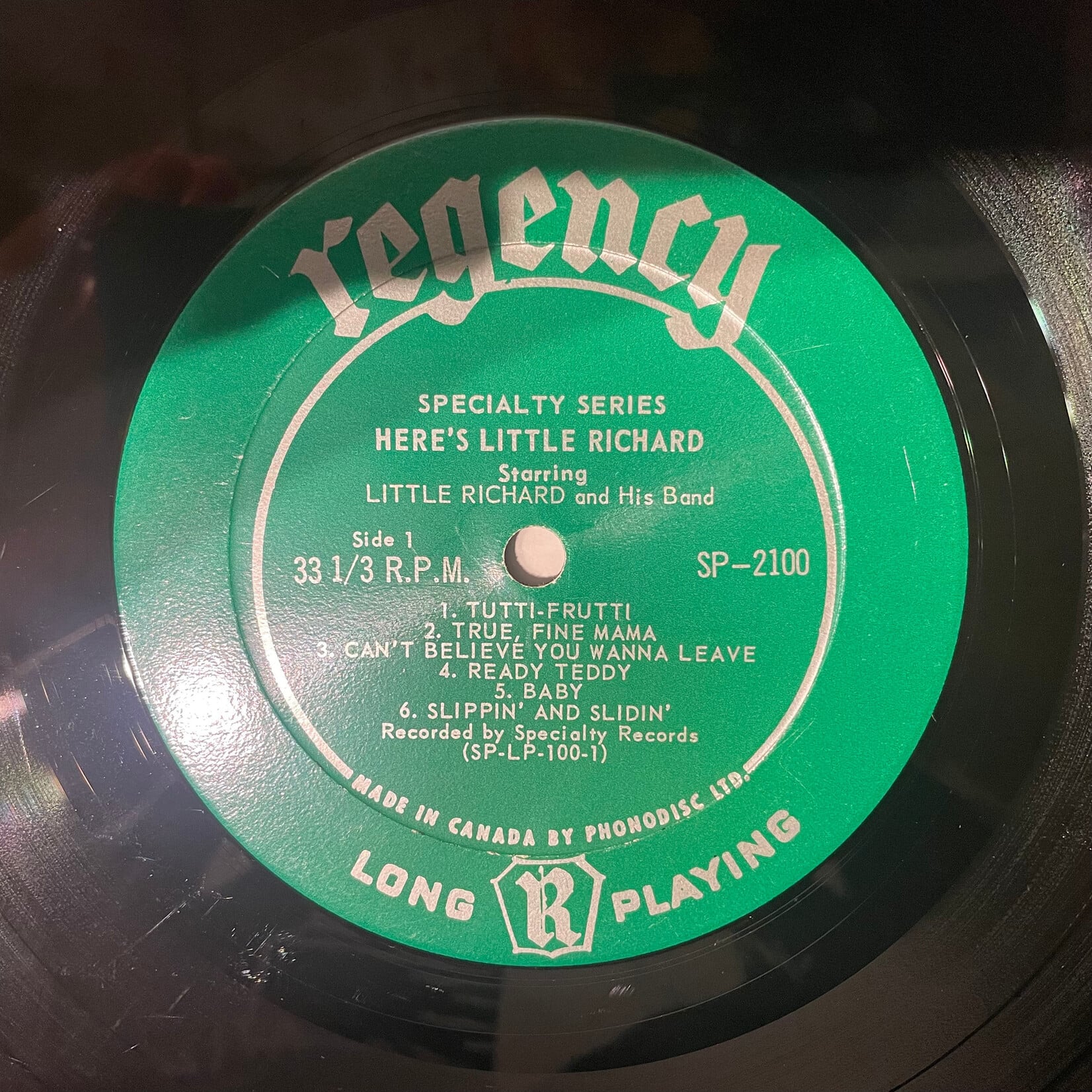 [Kollectible Vinyl] Little Richard: Here's Little Richard (1958, Canada, Green Regency Label, VG) [SPECIALTY]