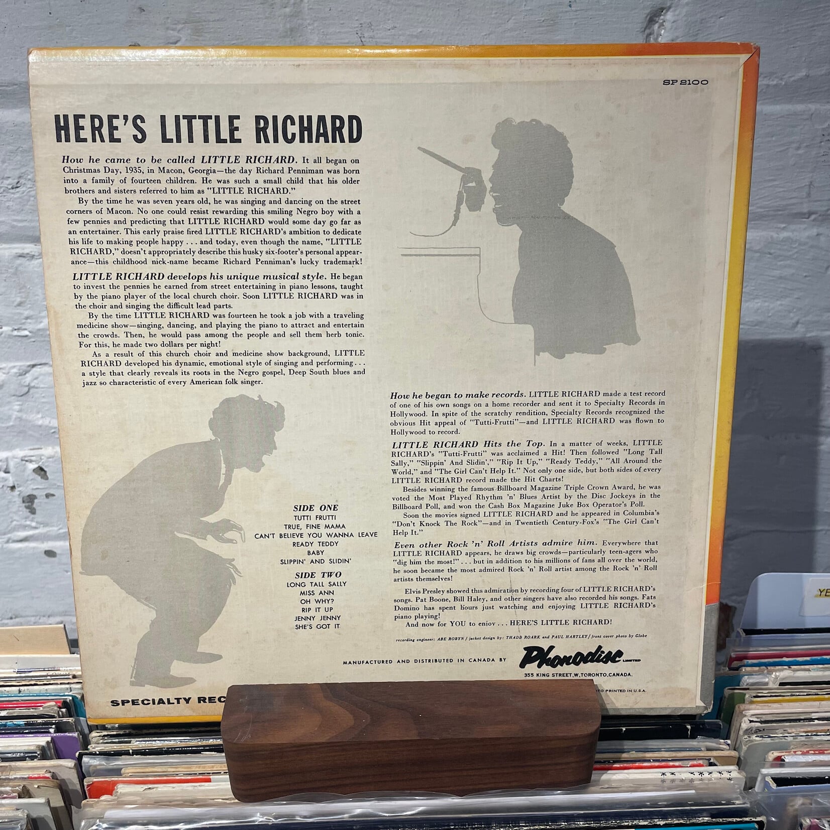 [Kollectible Vinyl] Little Richard: Here's Little Richard (1958, Canada, Green Regency Label, VG) [SPECIALTY]