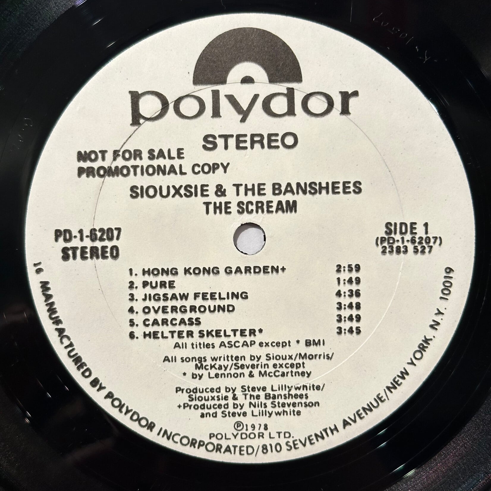 [Kollectible Vinyl] Siouxsie And The Banshees: The Scream (1979, USA, Goth, Promo Copy, EX) [POLYDOR]