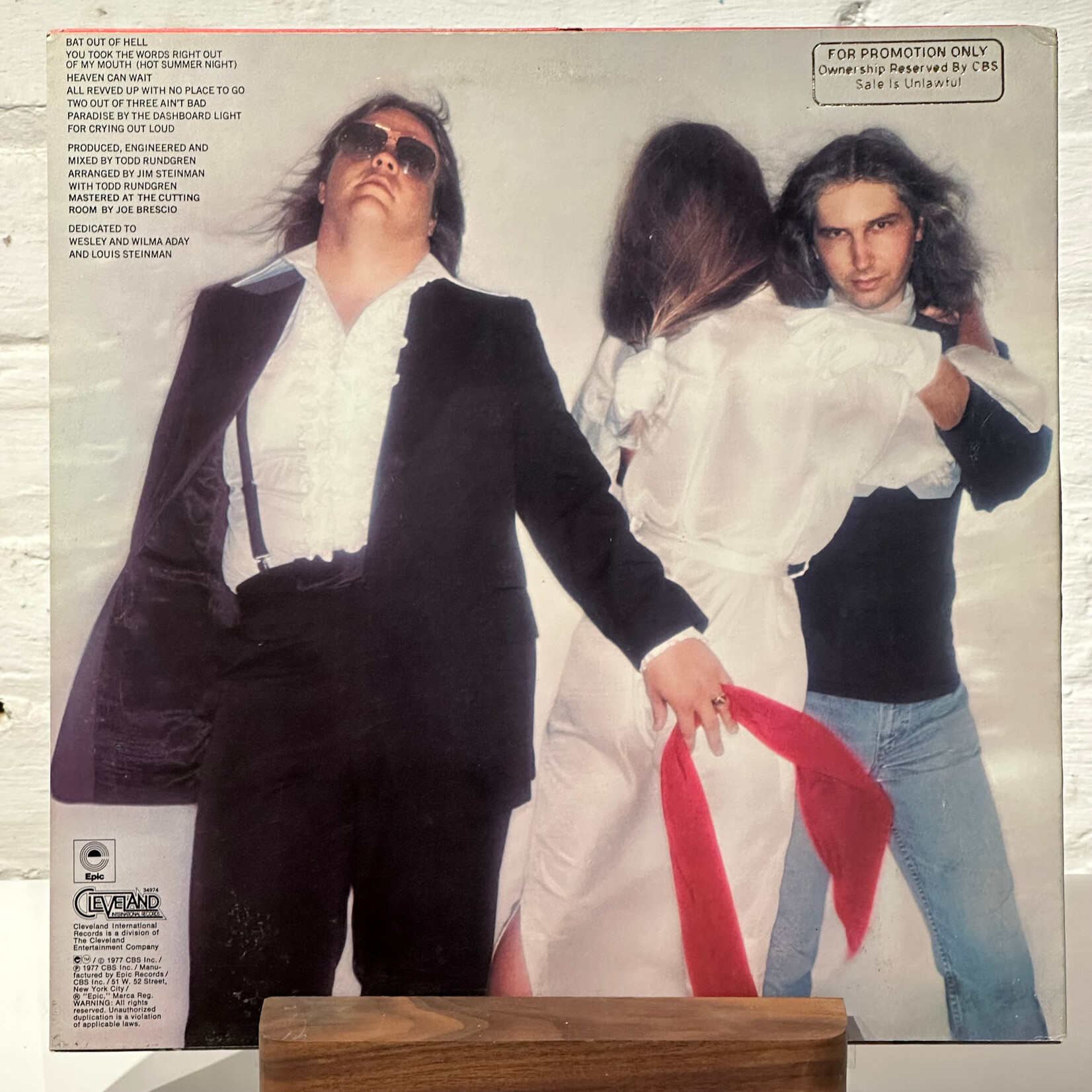 [Kollectible Vinyl] Meat Loaf: Bat Out Of Hell (1977, USA, White Label Promo, VG+) [EPIC]