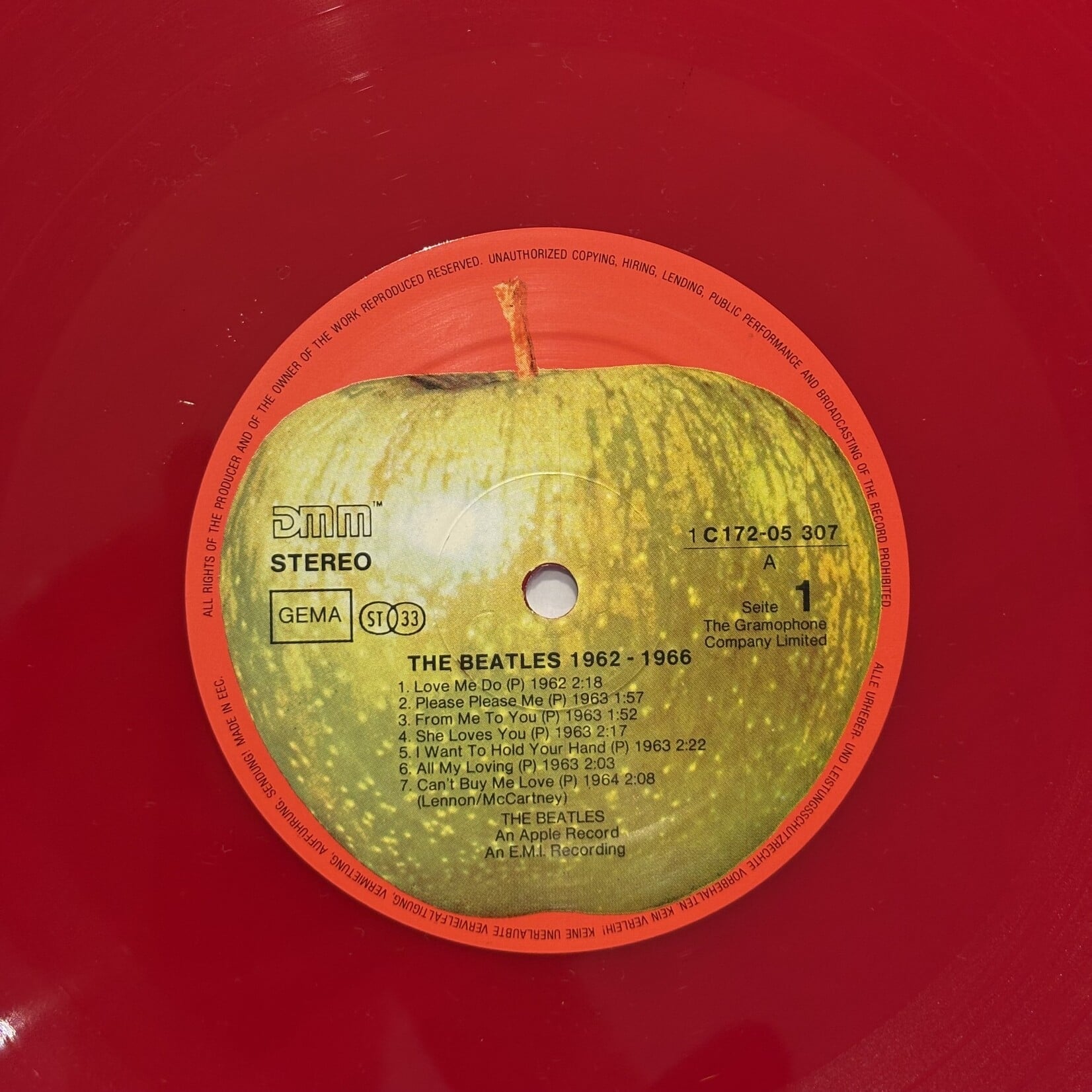 [Kollectible Vinyl] Beatles: 1962-1966 (1985, Germany, Red Wax, DMM, EX)