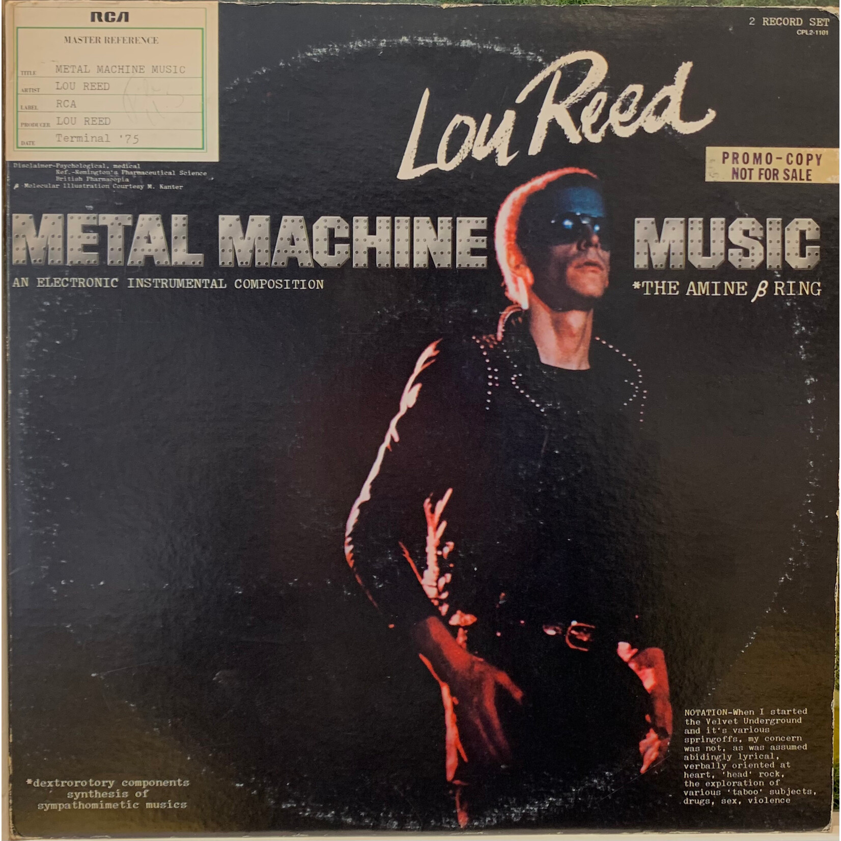 [Kollectible Vinyl] Reed, Lou: Metal Machine Music (1975, USA, Promo Sticker, VG+) [RCA]