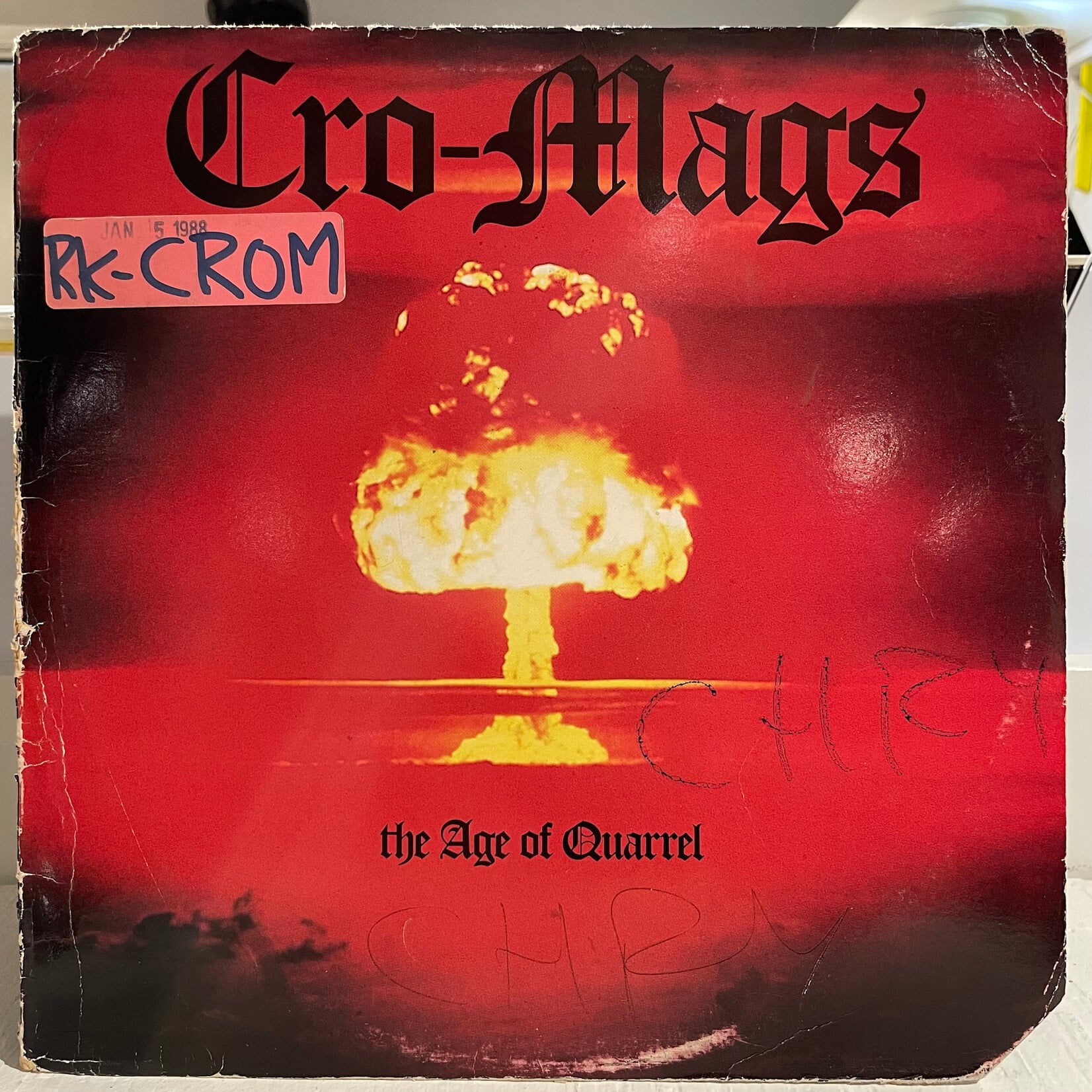 [Kollectible Vinyl] Cro Mags: The Age Of Quarrel (1986, USA, YorkU Copy, VG) [PROFILE]