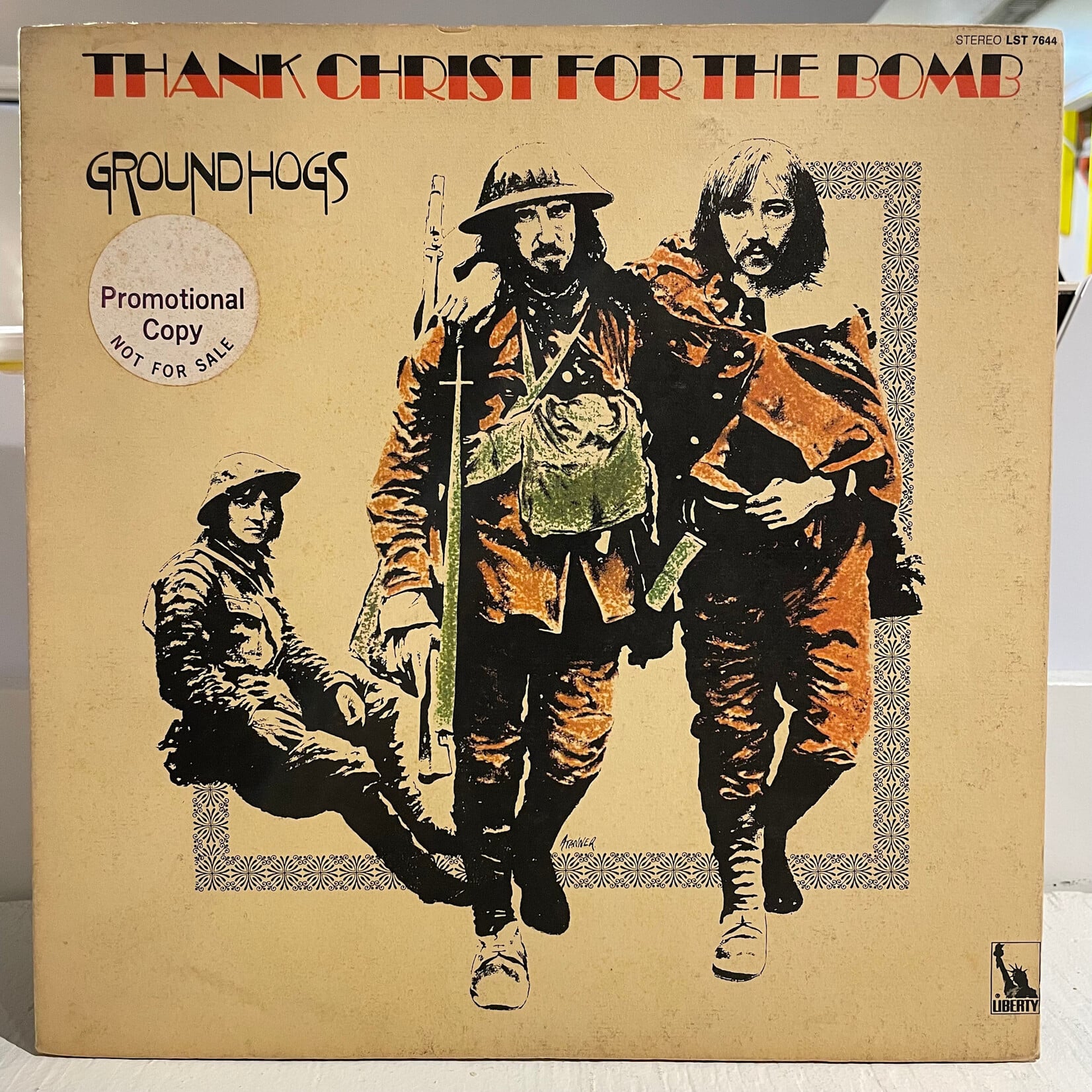 [Kollectible Vinyl] Groundhogs: Thank Christ For The Bomb (1970, USA, Promo Sticker, VG+) [LIBERTY]