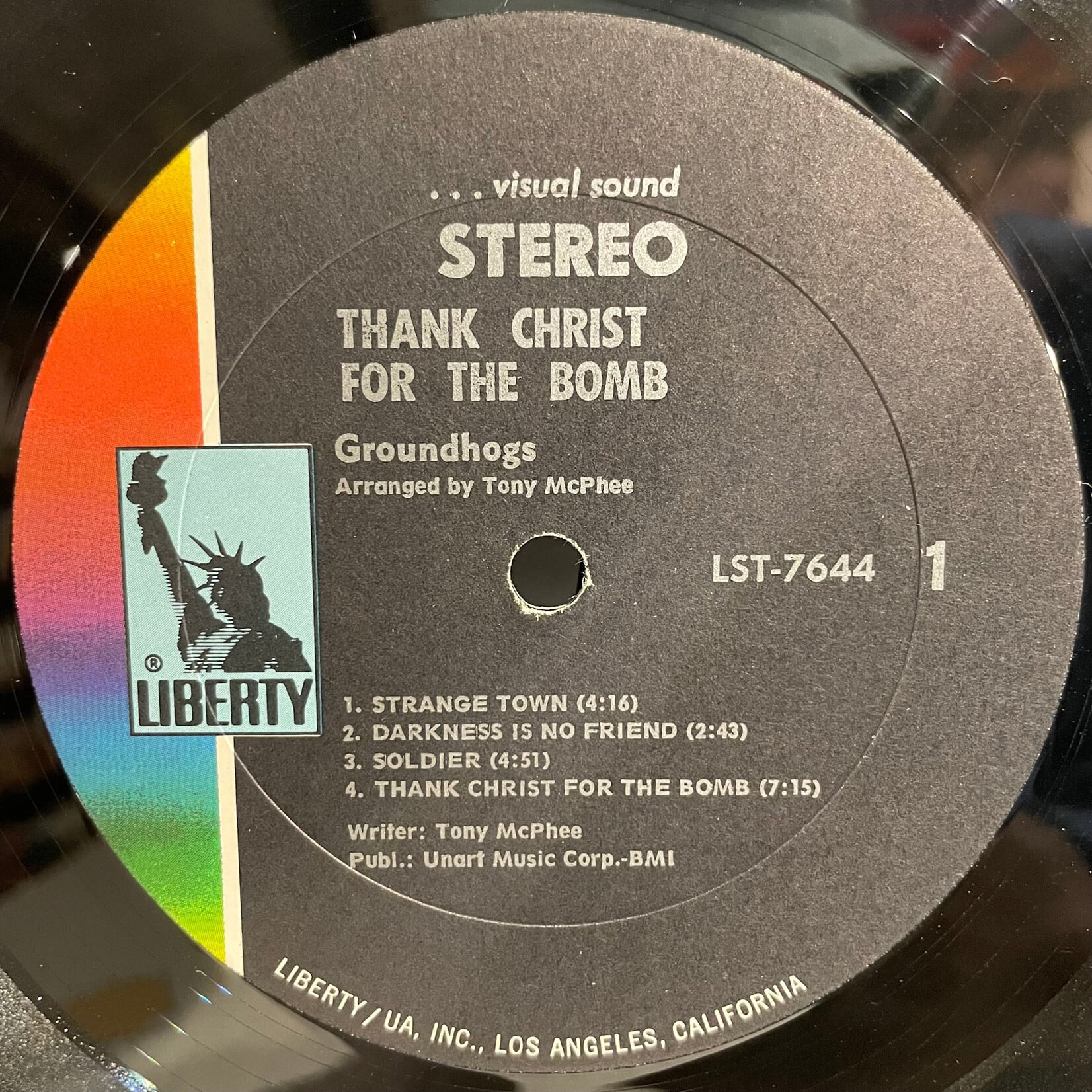 [Kollectible Vinyl] Groundhogs: Thank Christ For The Bomb (1970, USA, Promo Sticker, VG+) [LIBERTY]